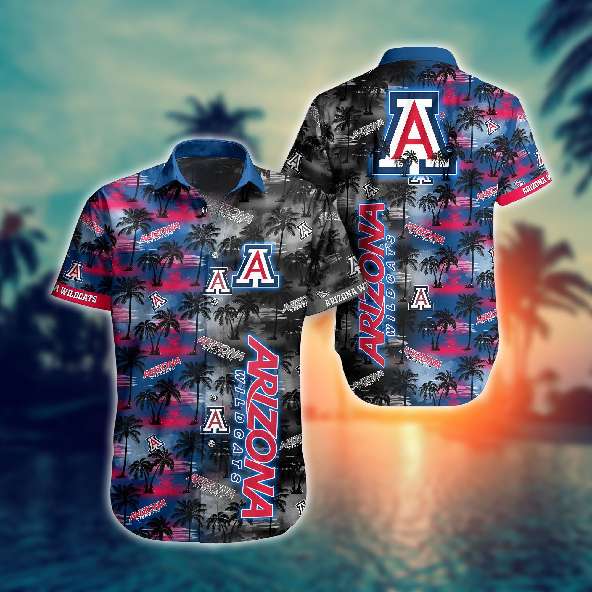 Arizona Wildcats NCAA3-Hawaii Style Shirt Short NA20944