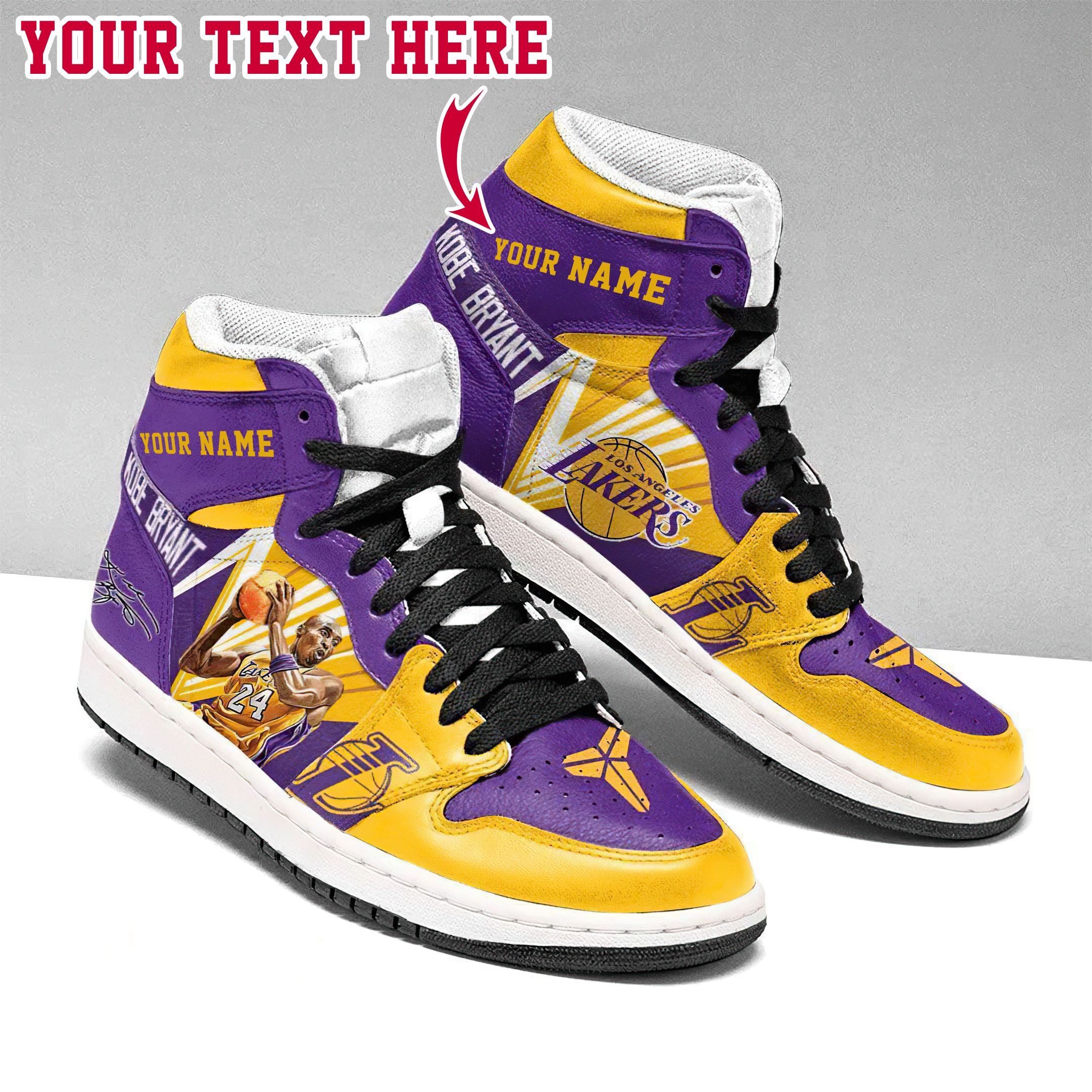 KOBE BRYANT HIGH NBA High Retro Air Force Jordan 1 Customized Shoes