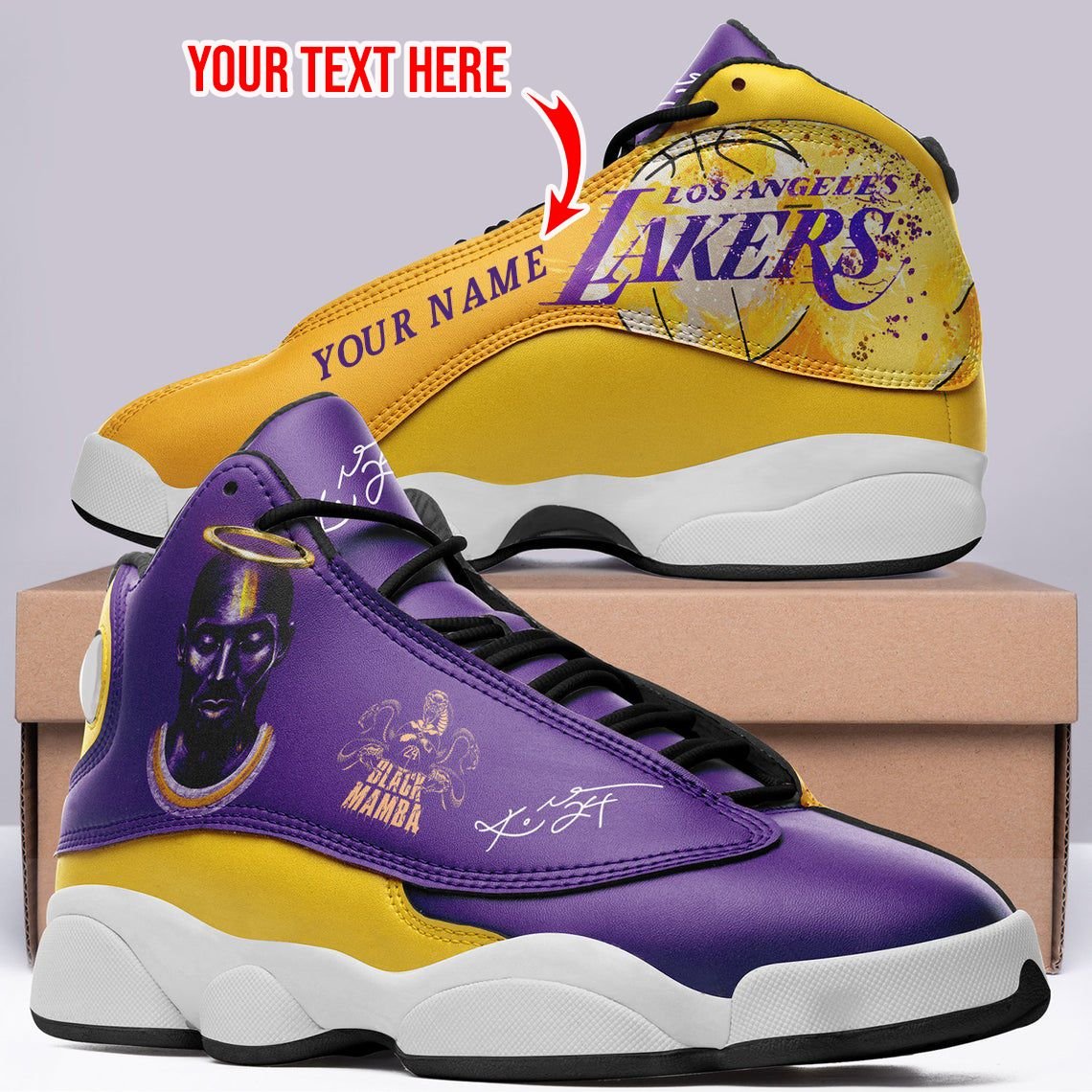 Lakers Shoes Basketball NBA Retro Sneakers Customized Shoes - HomeFavo
