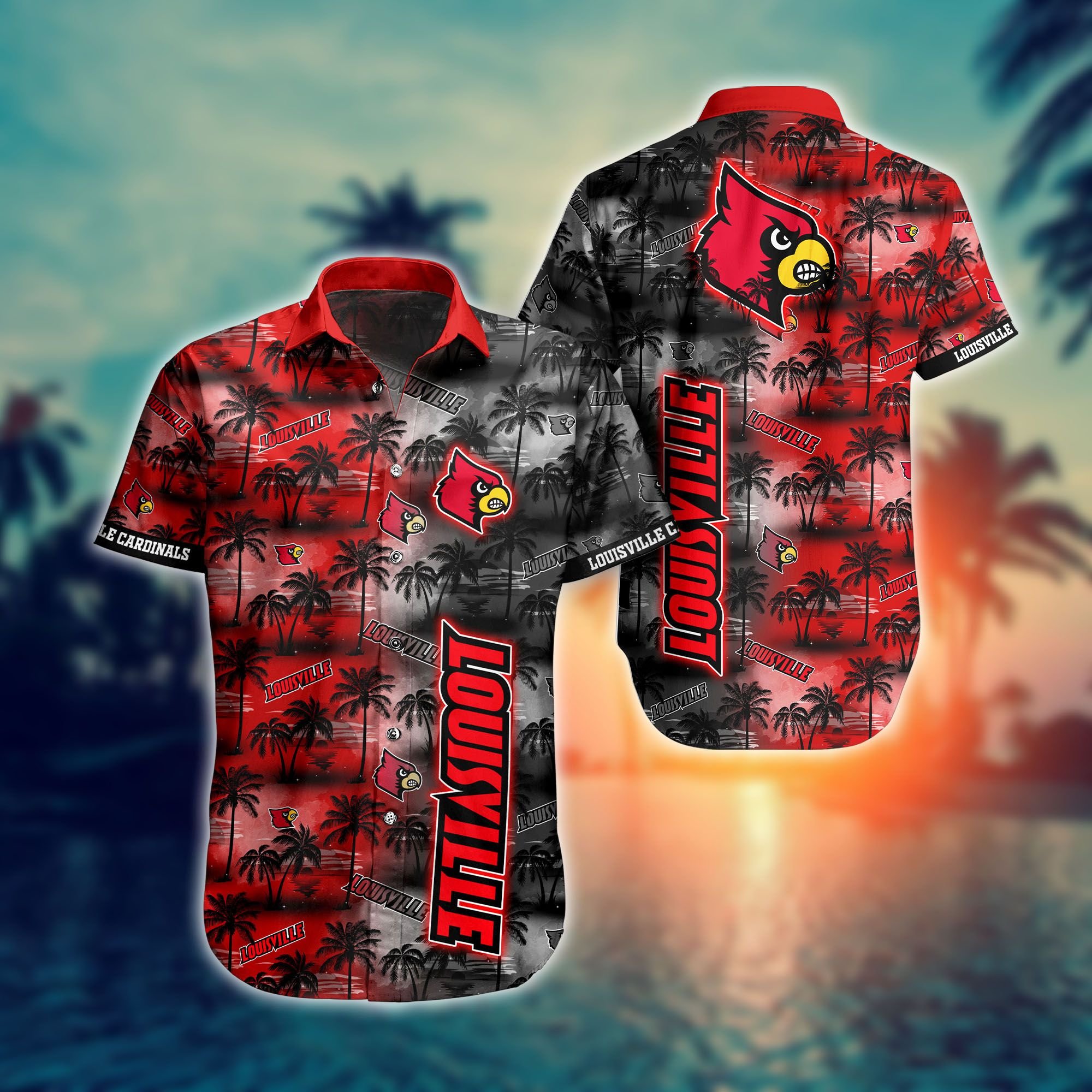 Louisville Cardinals NCAA2-Hawaii Style Shirt Short NA20944
