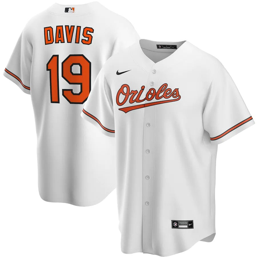 Men's Baltimore Orioles Chris Davis Nike White Home Replica Player Name Jersey