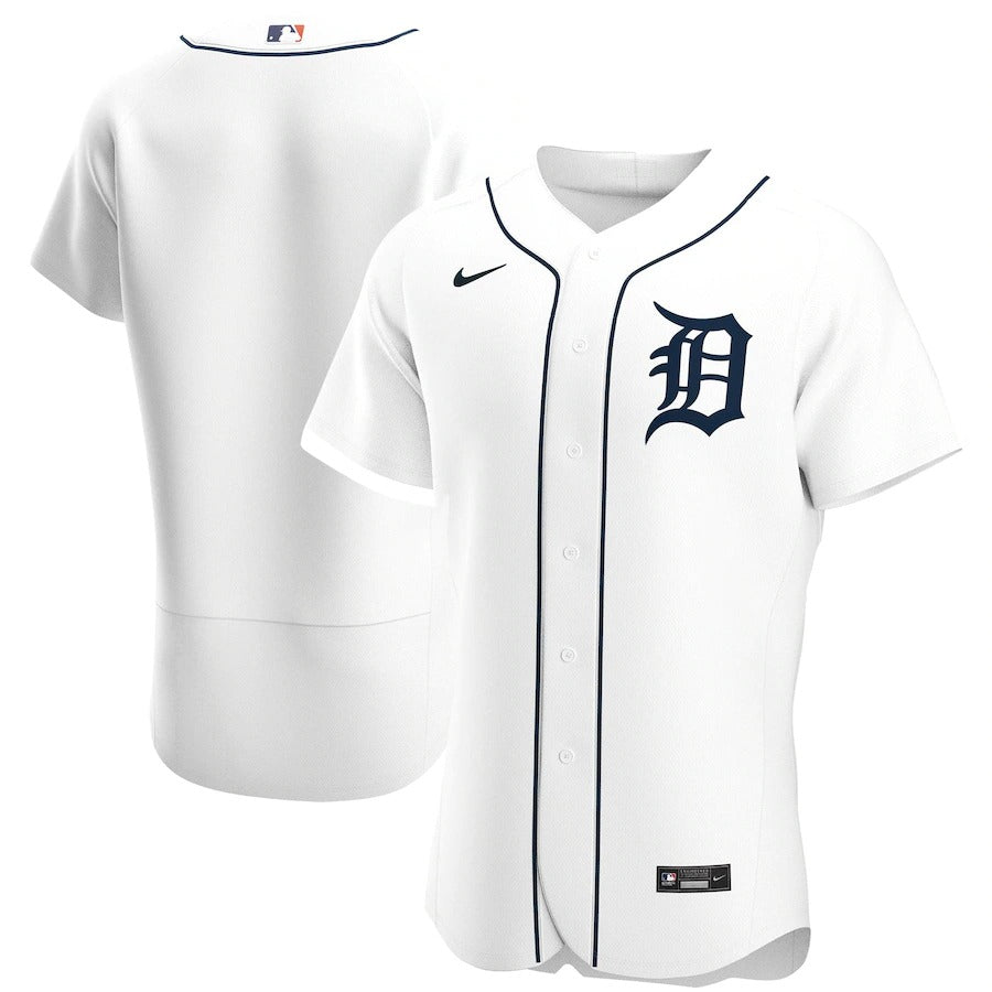 Men's Detroit Tigers Nike White Home Authentic Team Jersey - HomeFavo