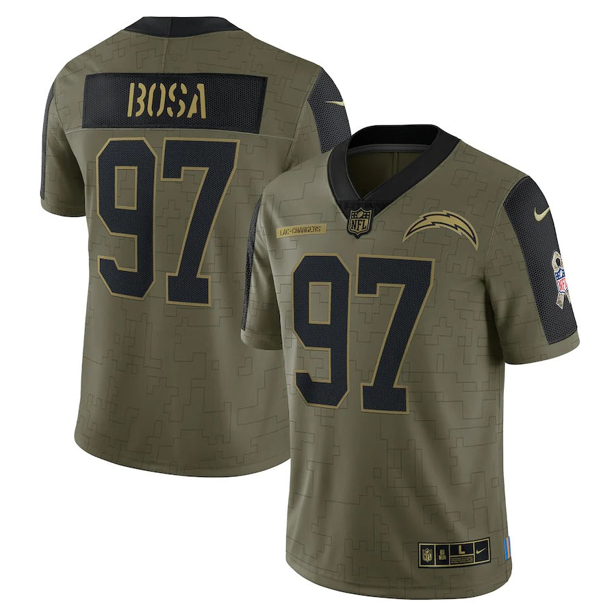 Men's Los Angeles Char.gers Joey Bosa Nike Olive 2021 Salute To Service Limited Player Jersey