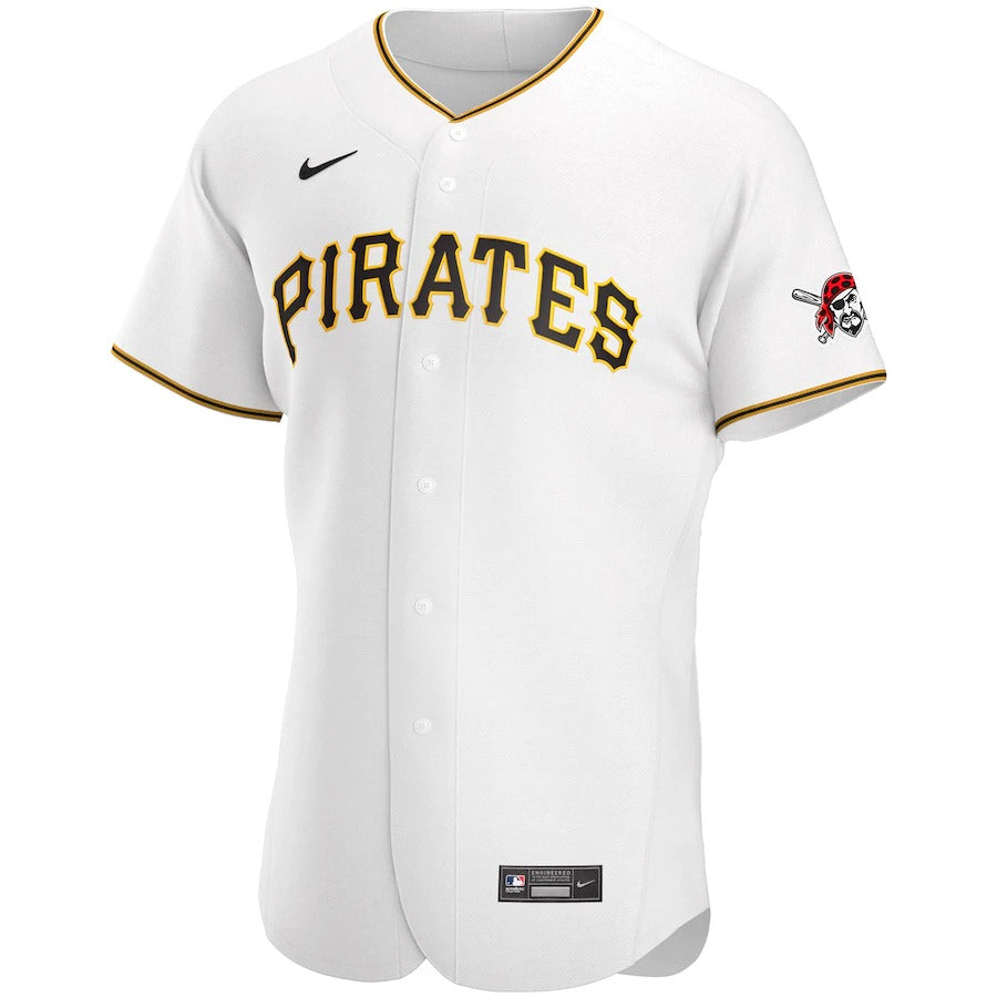 Men's Pittsburgh Pirates Nike White Home Authentic Team Jersey - HomeFavo