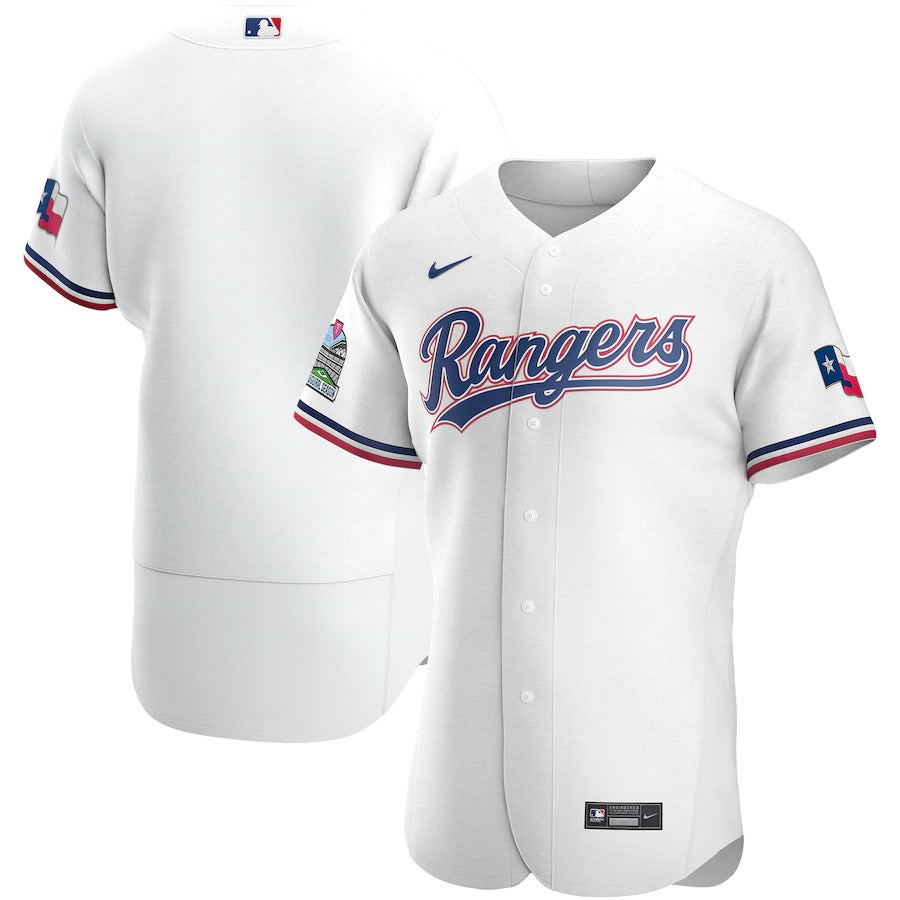 Men's Texas Rangers Nike White Home Authentic Team Jersey HomeFavo