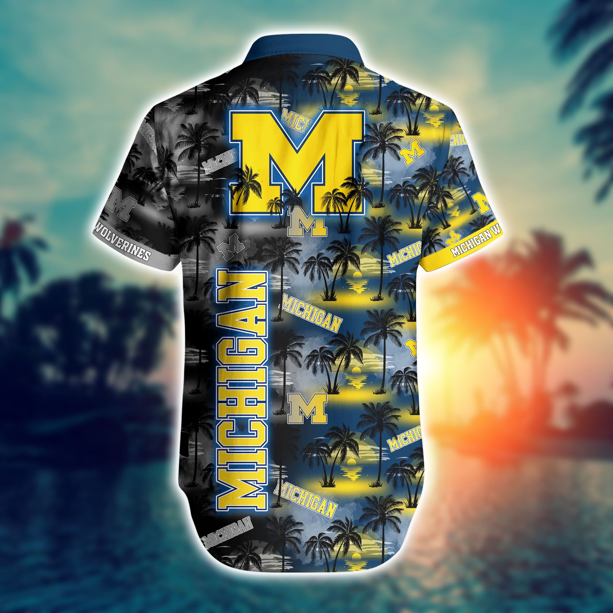 Michigan Wolverines NCAA2-Hawaii Style Shirt Short NA20944 - HomeFavo