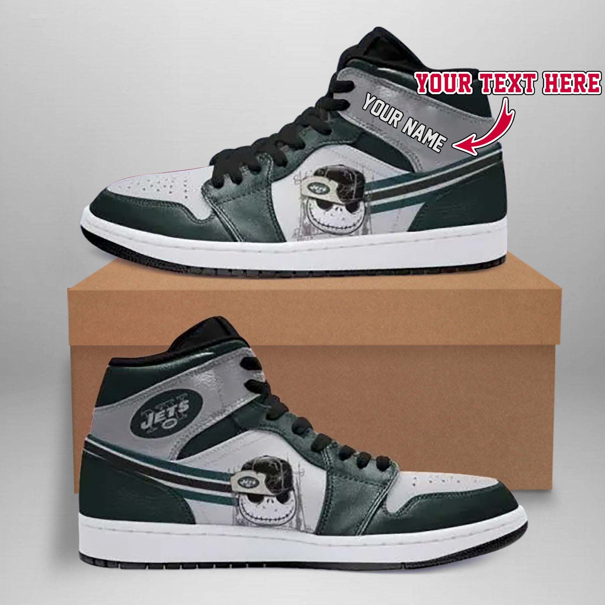 New York Jets AJ 1 NFL Football High Retro Air Force Jordan 1 ...