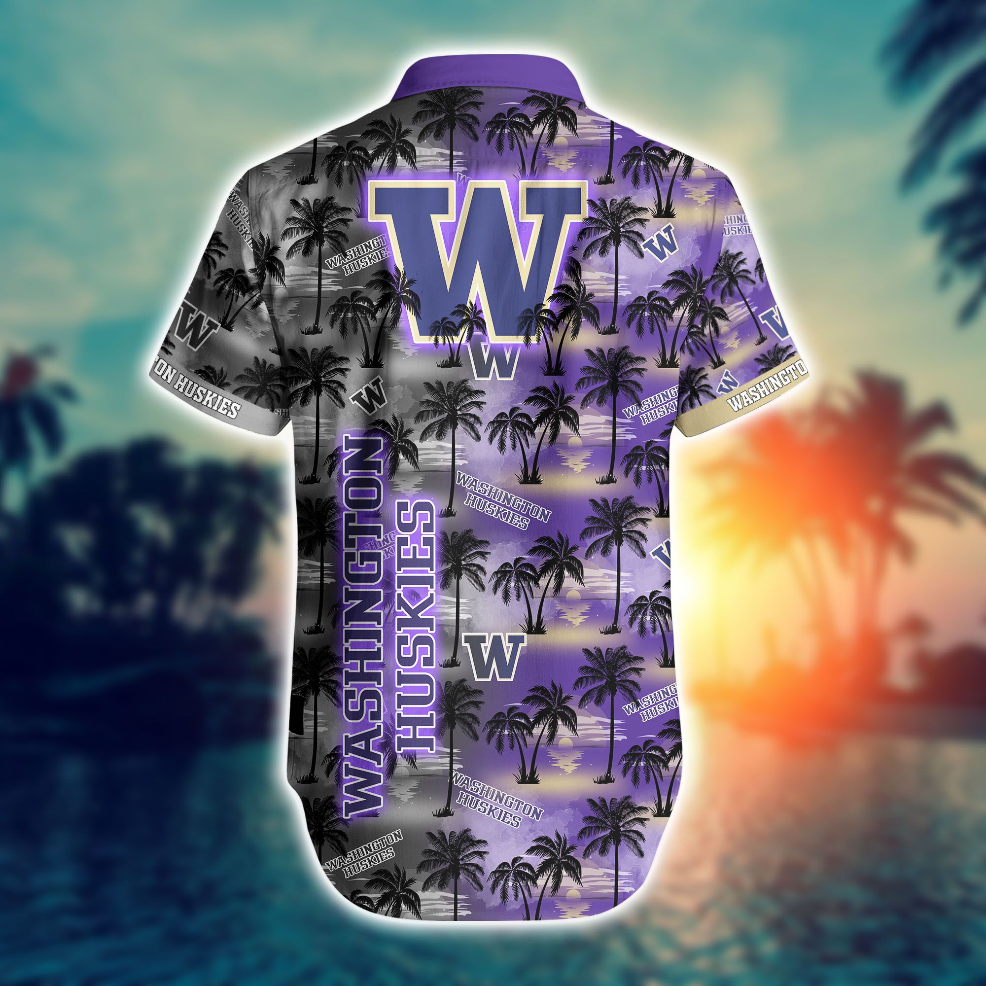 Washington Huskies NCAA1-Hawaii Style Shirt Short NA20944