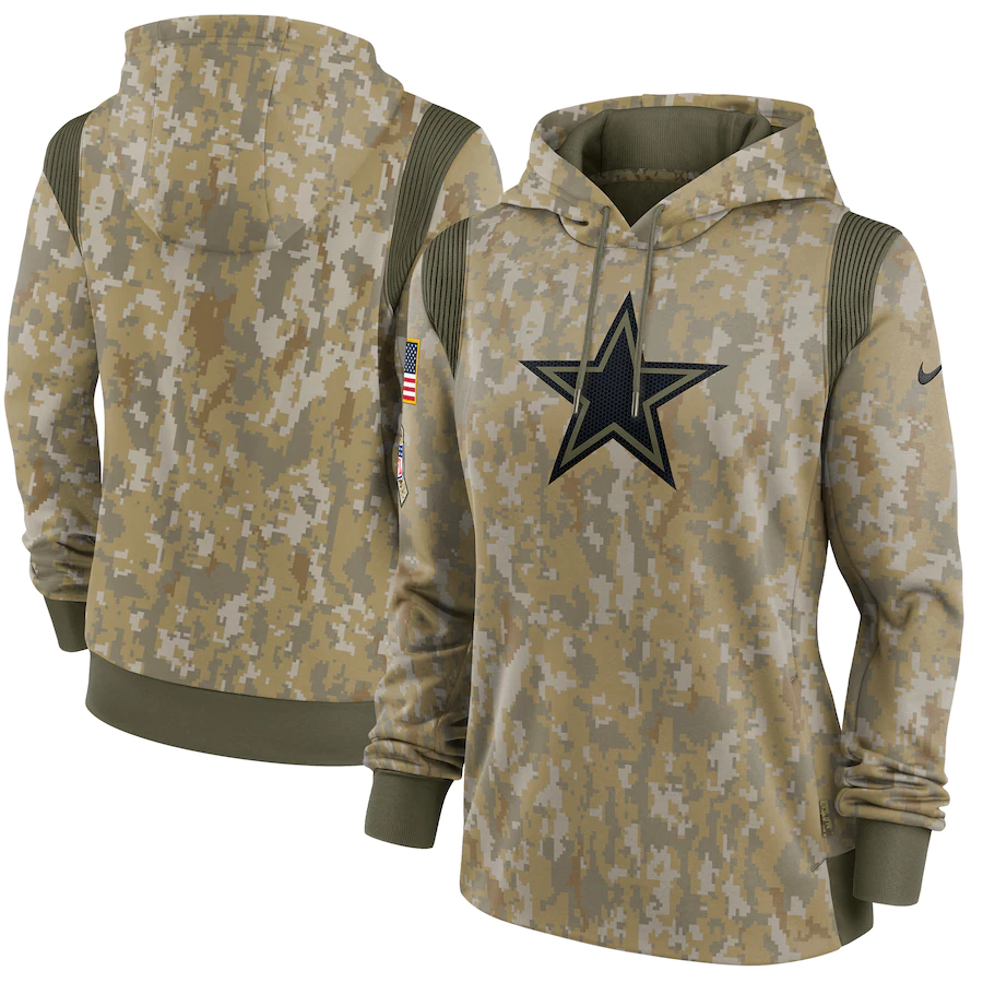 Women's Dallas Cowboys Nike Olive 2021 Salute To Service Therma ...