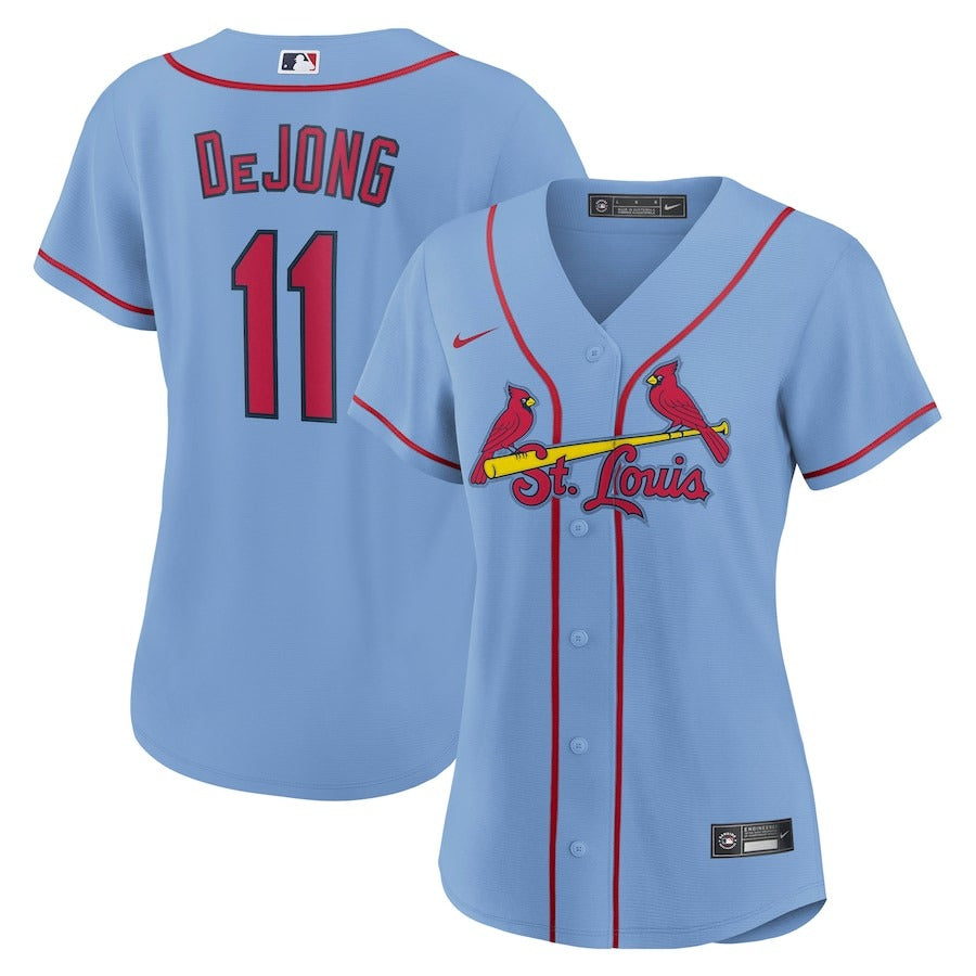 Women's St. Louis Cardinals Paul DeJong Nike Light Blue Alternate ...