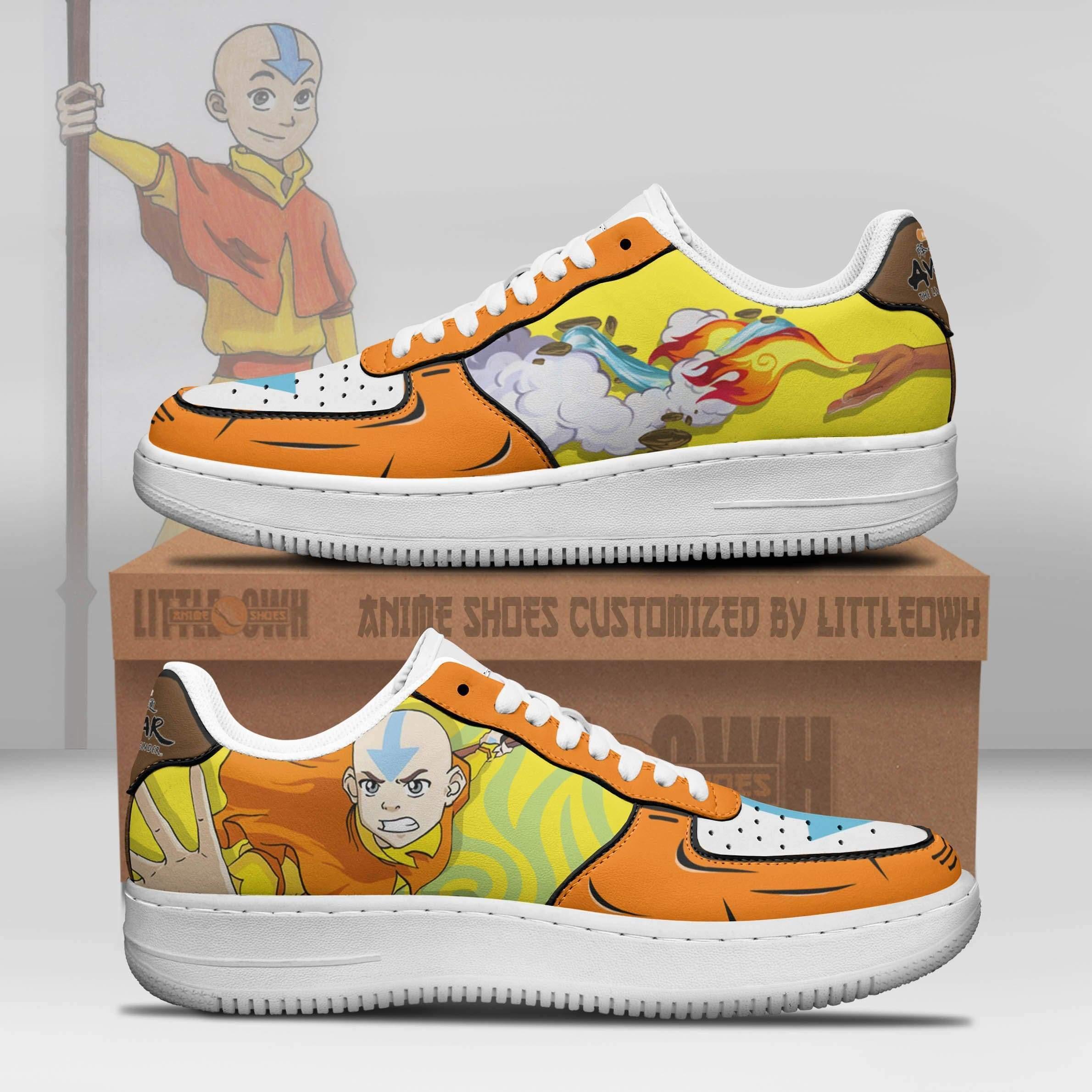 Aang AF Sneakers Custom Avatar: The Last Airbender Anime Shoes - HomeFavo