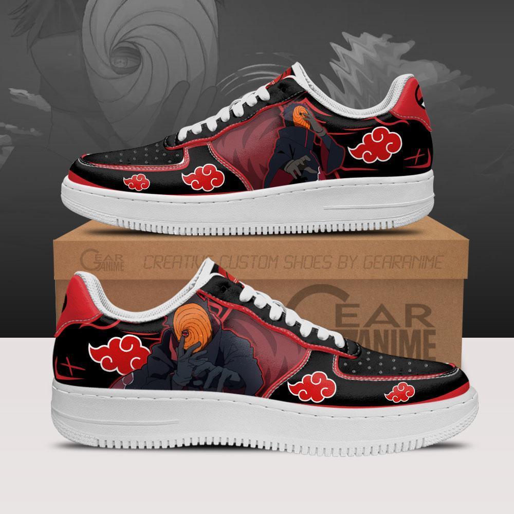 Akatsuki Tobi Air Sneakers Custom Anime Naruto Shoes - HomeFavo