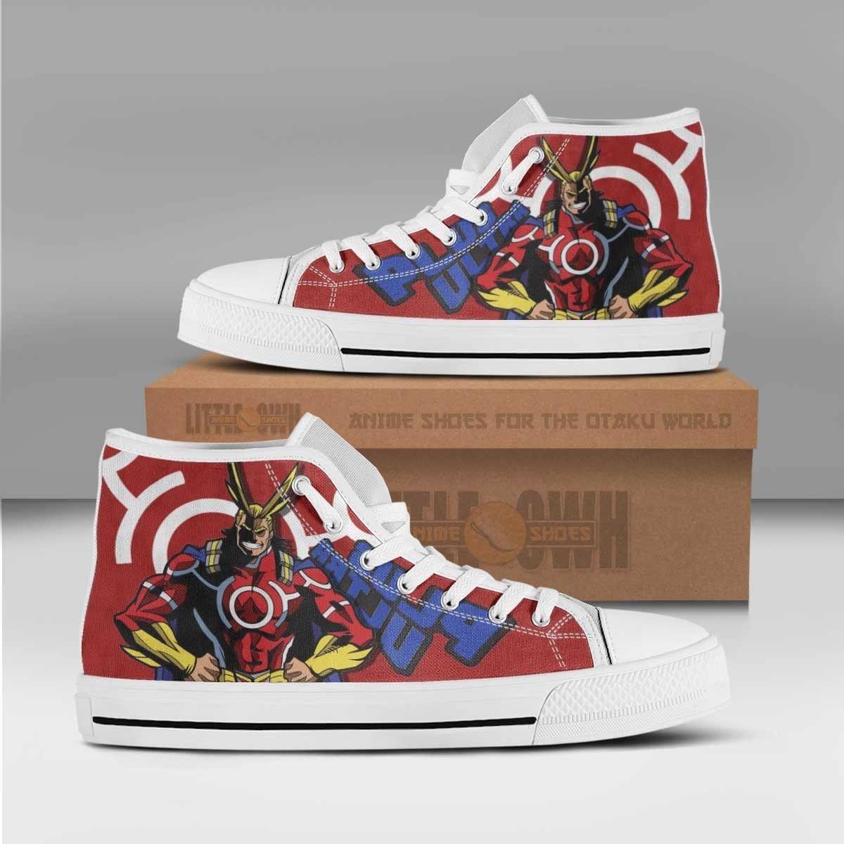 All Might My Hero Acadamia Hero Custom All Star High Top Sneakers Canvas Shoes