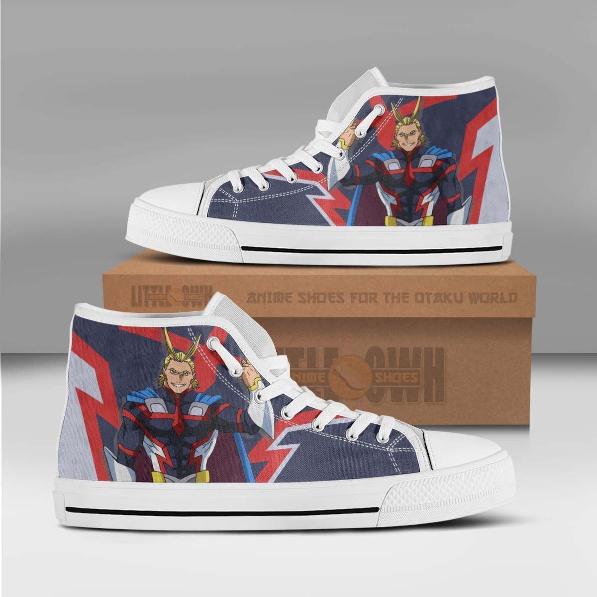 All Might Young Age My Hero Acadamia Hero Custom All Star High Top Sneakers Canvas Shoes