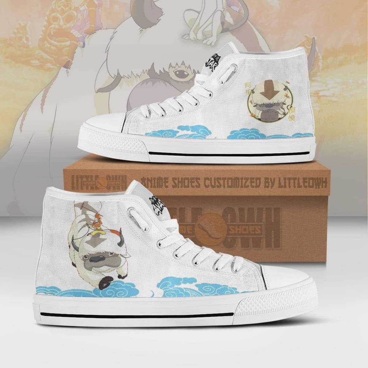 Appa High Top Canvas Shoes Custom Avatar: The Last Airbender Anime Sneakers