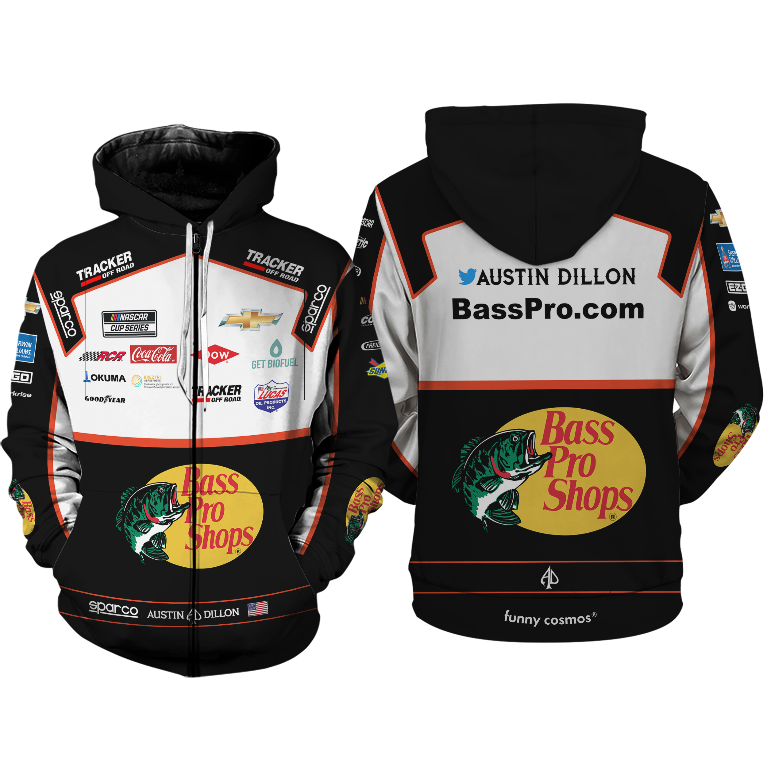 Austin Dillon Nascar 2022 Shirt Hoodie Racing Uniform Clothes Sweatshirt Zip Hoodie Sweatpant