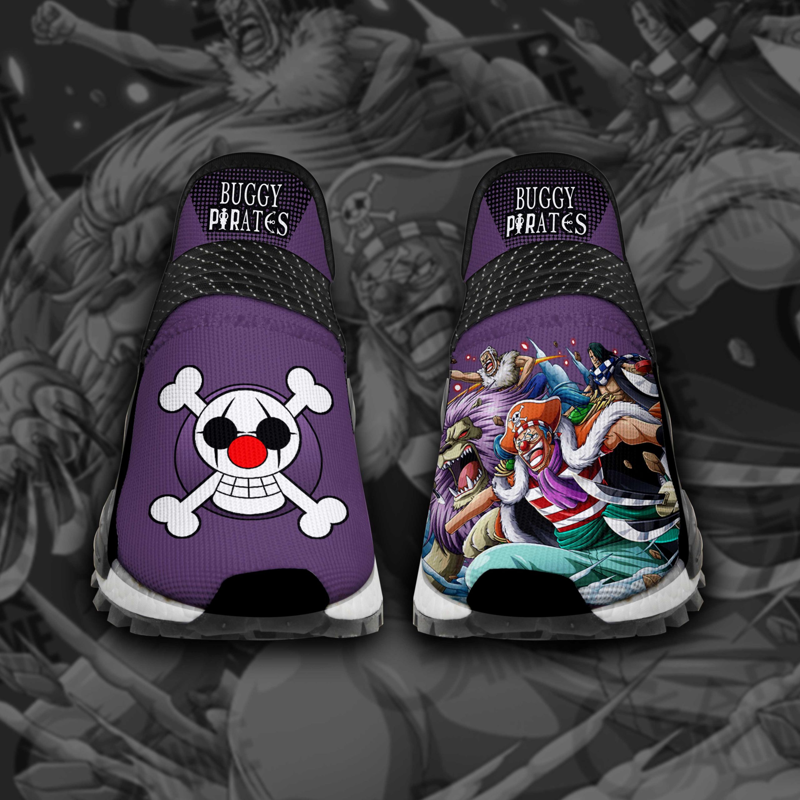 Buggy Pirates Shoes One Piece Custom Anime Shoes TT12