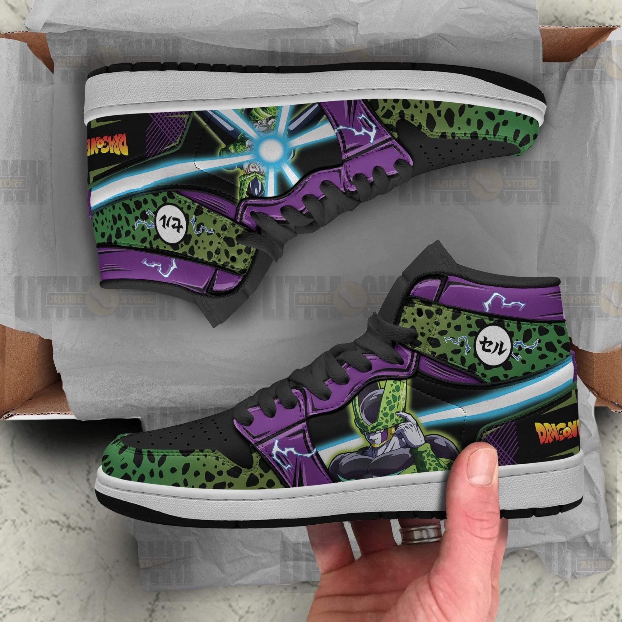 Cell Shoes Custom Dragon Ball Anime JD Sneakers - HomeFavo