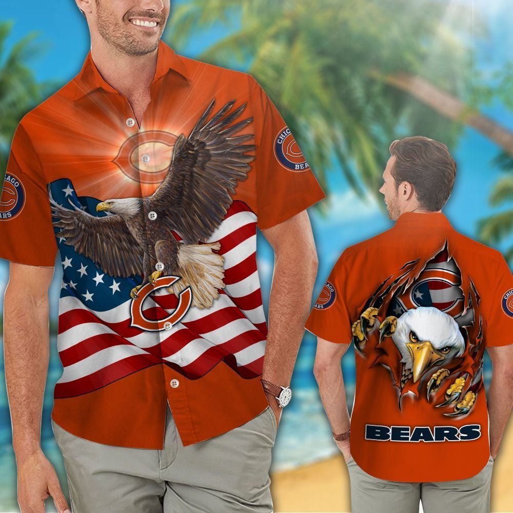 Chicago Bears Hawaiian Shirts And Shorts NFL Premium Hawaiian Shirts ...