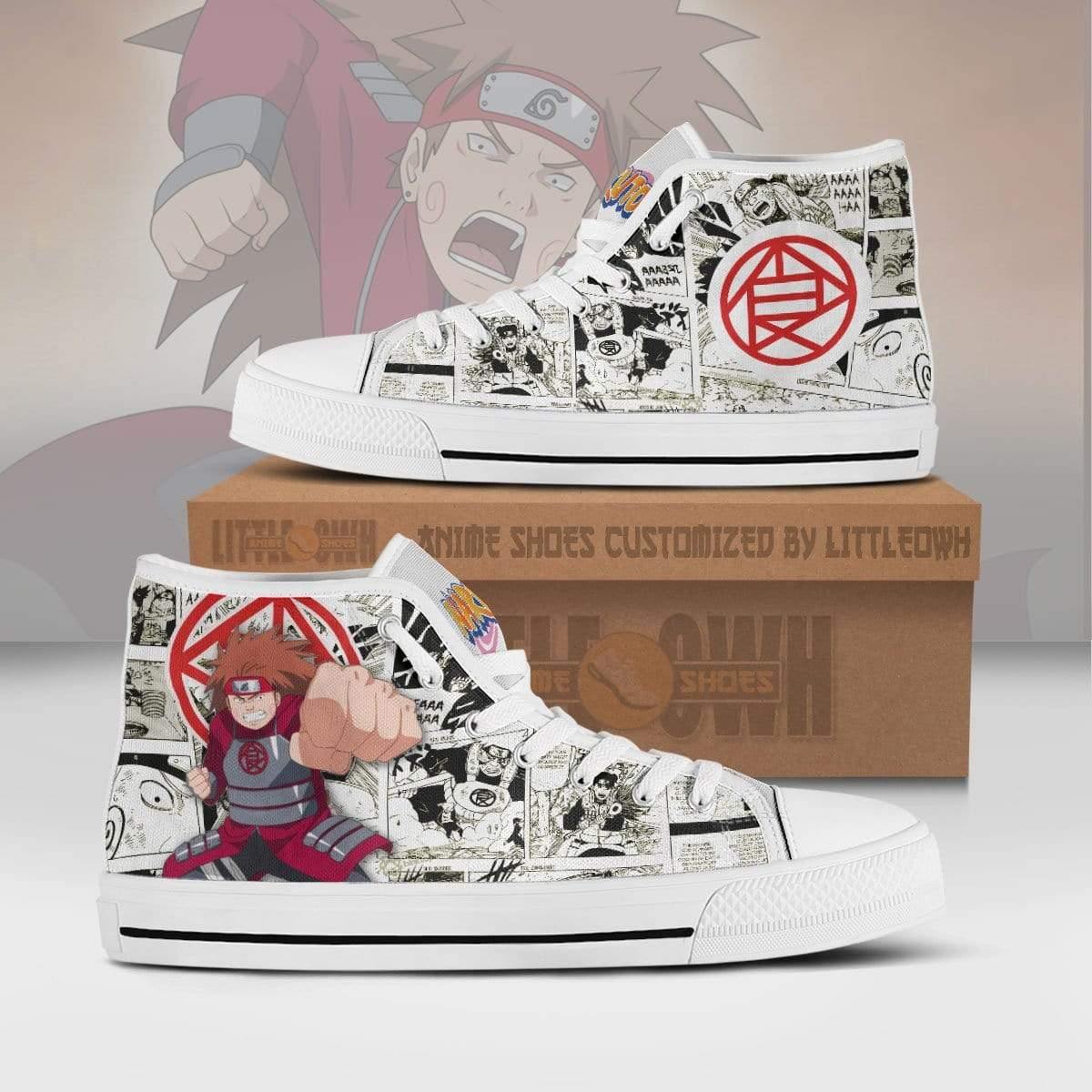 Choji High Top Canvas Shoes Custom Naruto Anime Mixed Manga Style
