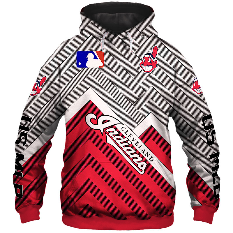 Cleveland Indians Hoodie 3D Baseball Sweatshirt For Fans MLB - HomeFavo