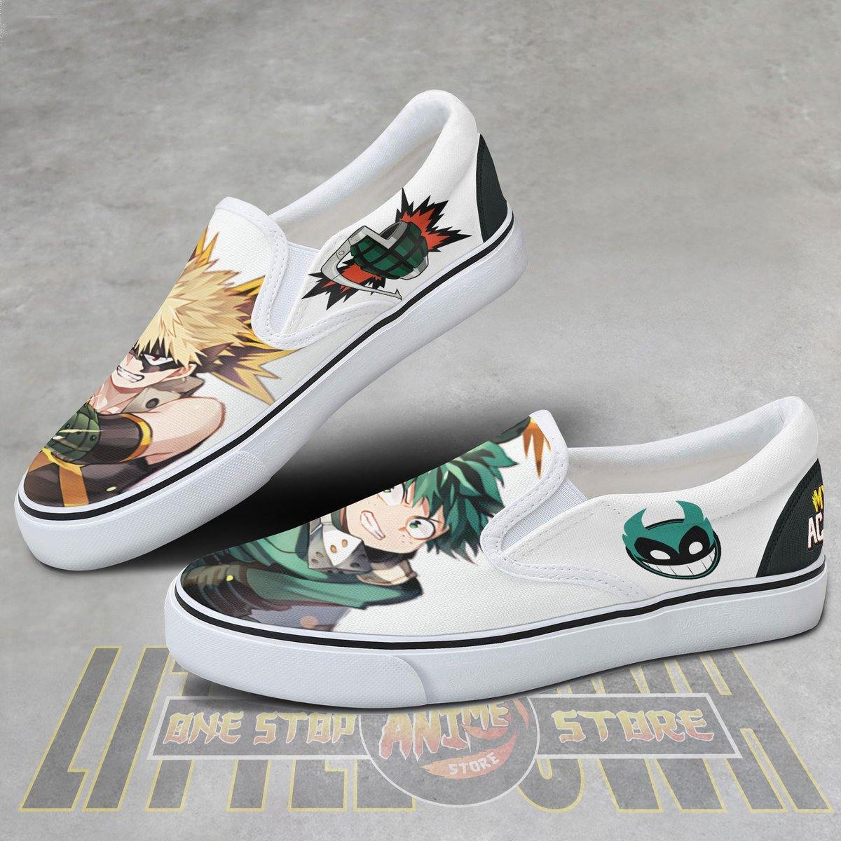 Deku Shoes Bakugou My Hero Academia Sneakers MHA Shoes Custom Anime ...