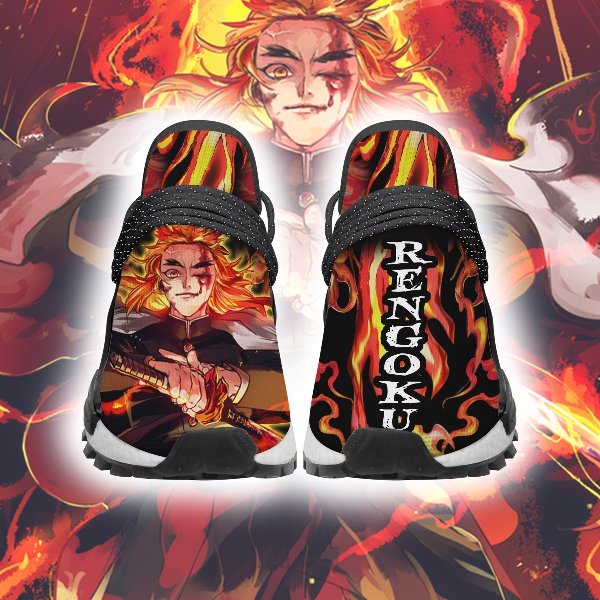 Demon Slayer Shoes Rengoku Shoes Skill Anime Sneakers