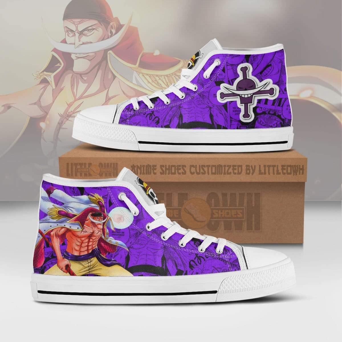Edward Newgate High Top Shoes Custom One Piece Anime Canvas Sneakers