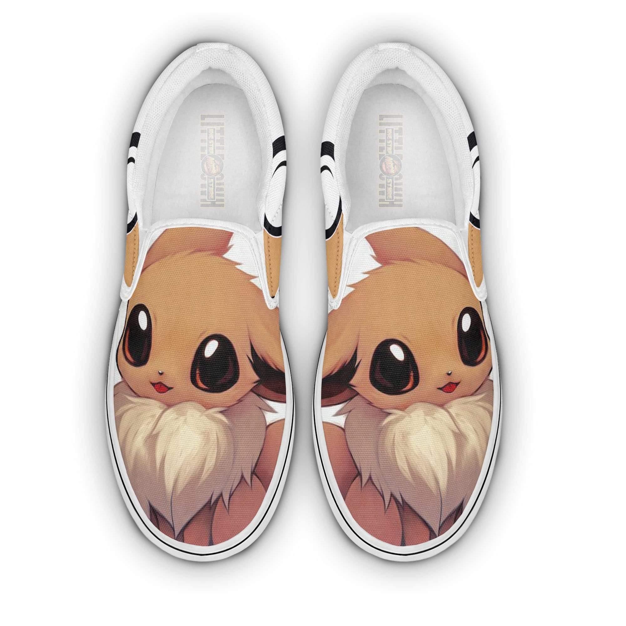 Eevee Classic Slip-On Custom Pokemon Shoes Anime Flat Sneakers