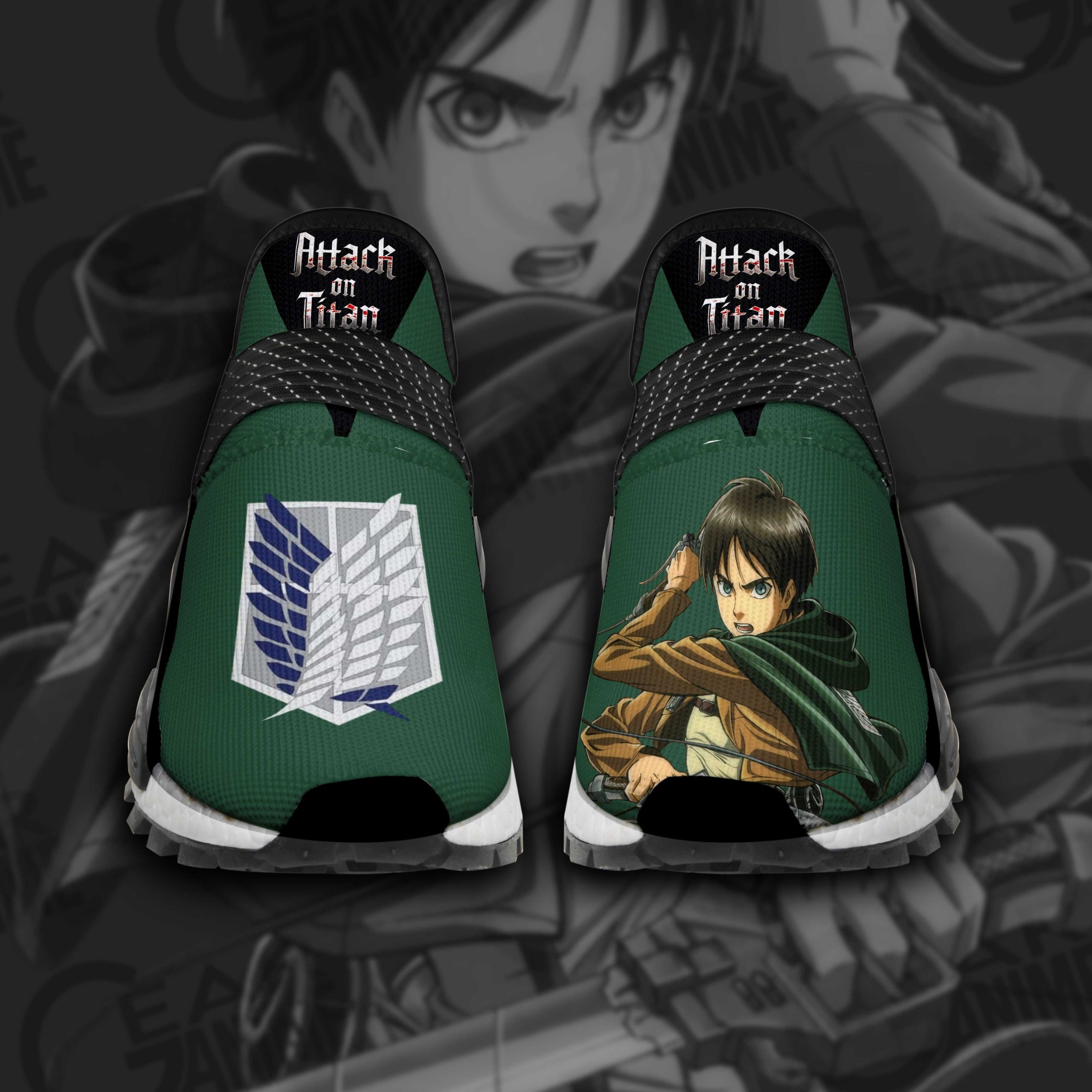 Eren Jaeger Sneakers Custom Attack On Titan Anime Shoes