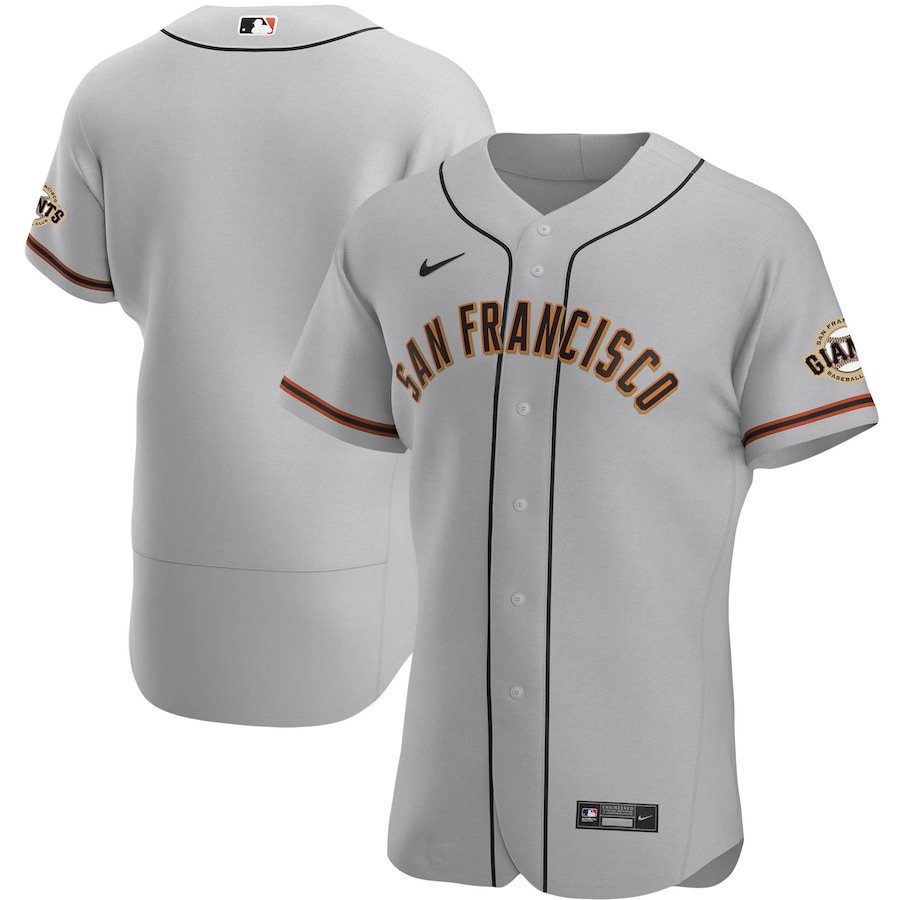 San Francisco Giants Nike Road Authentic Team Jersey - Gray - HomeFavo