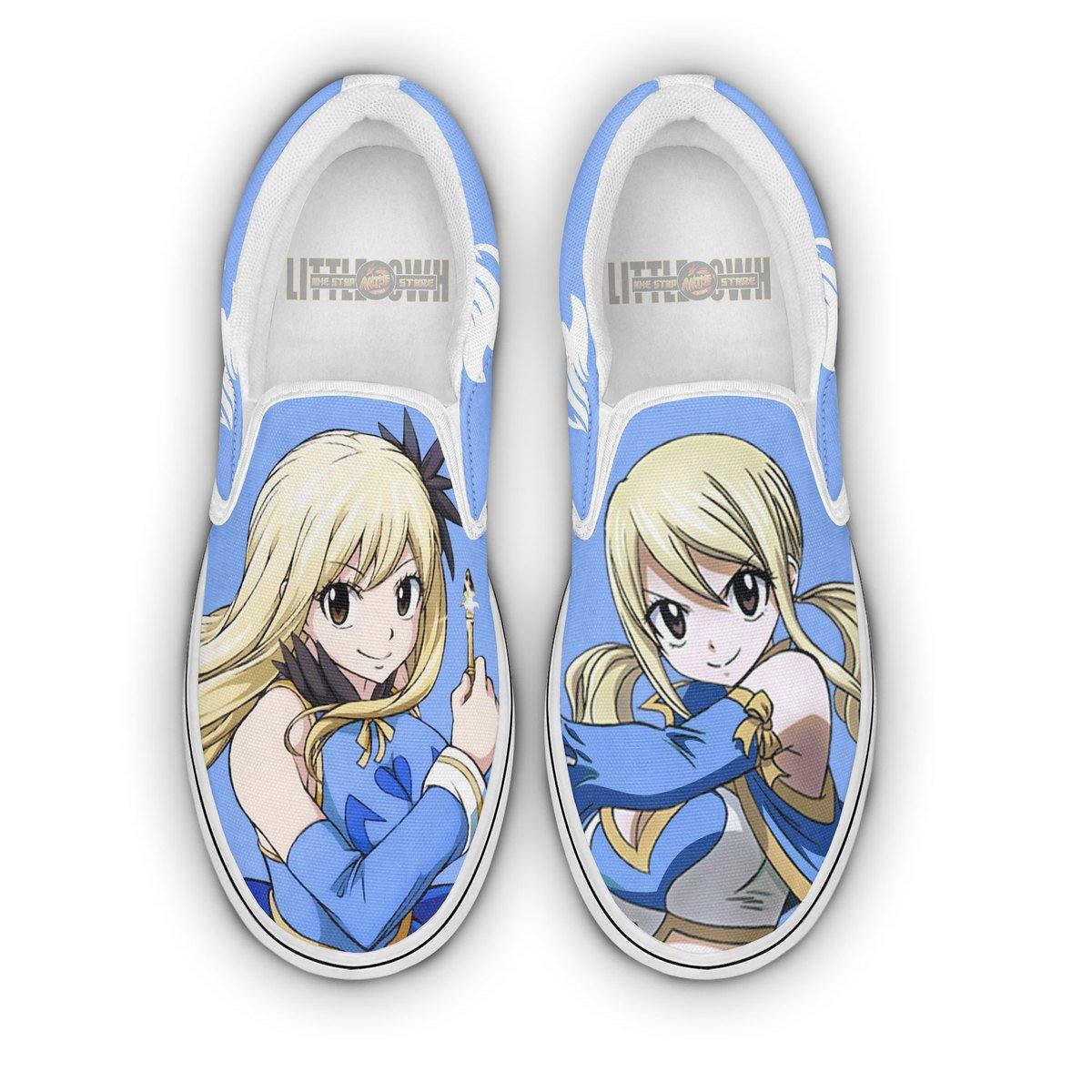 Fairy Tail Lucy Heartfilia Shoes Custom Anime Classic Slip-On Sneakers