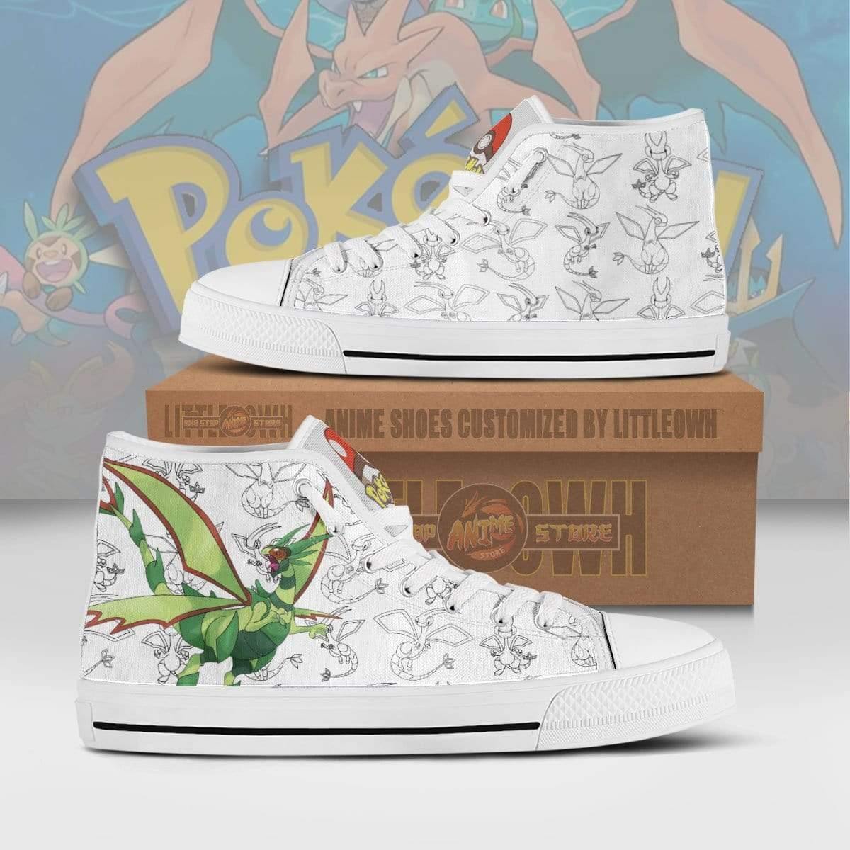 Flygon High Top Canvas Shoes Custom Pokemon Anime Sneakers