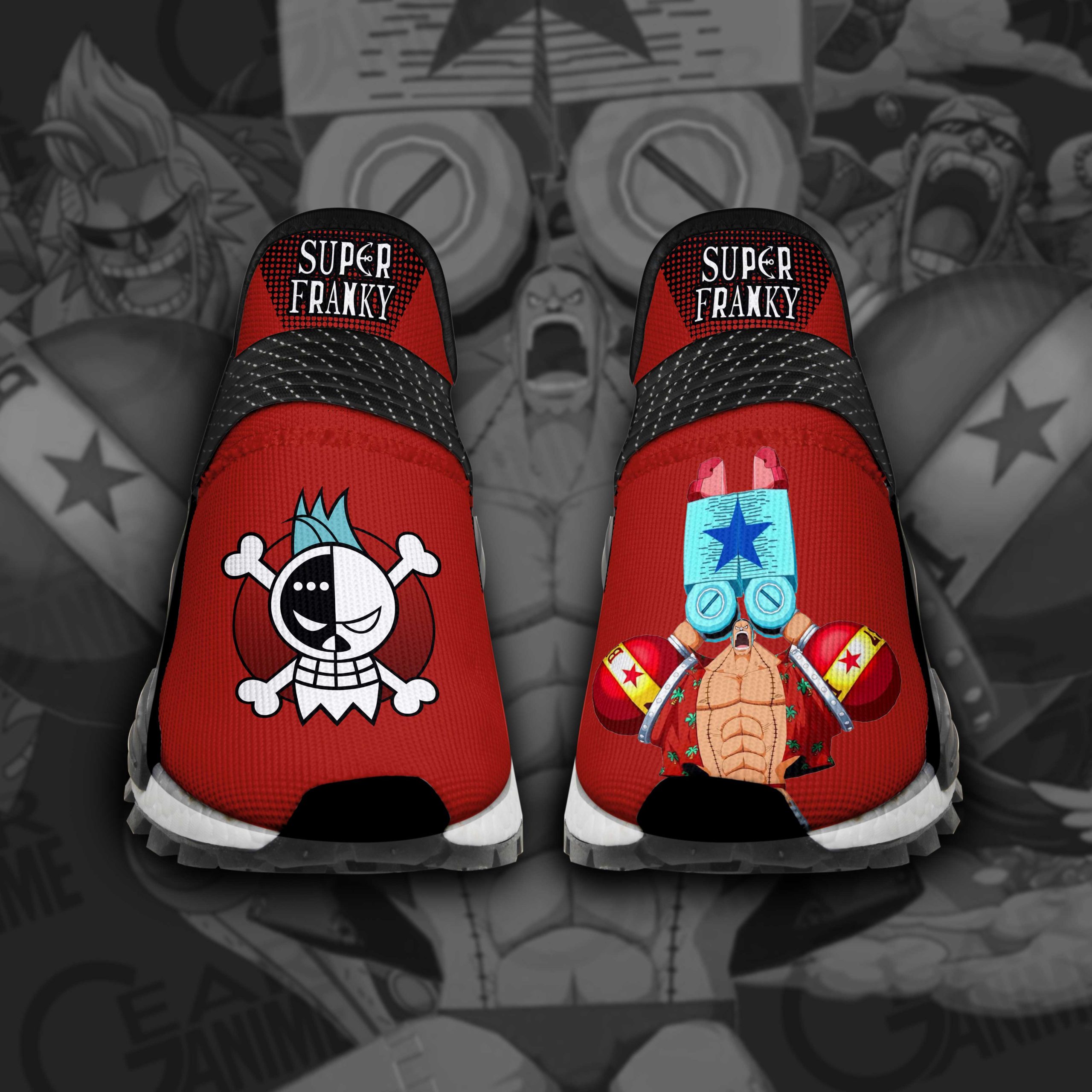 Franky Shoes Super One Piece Custom Anime Shoes TT11