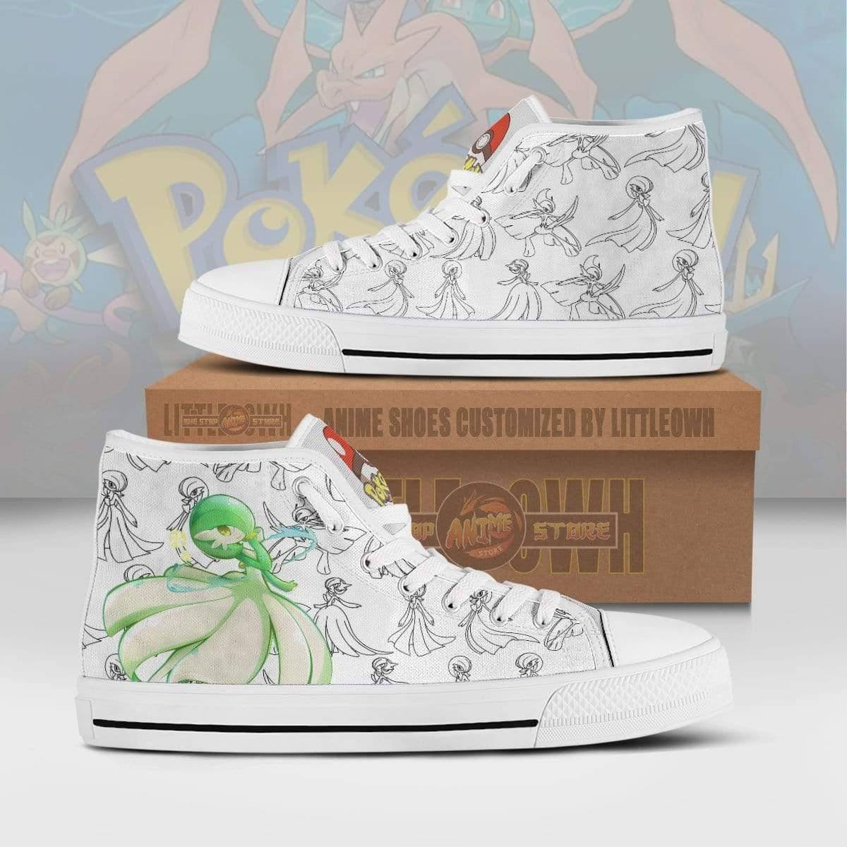 Gardevoir High Top Canvas Shoes Custom Pokemon Anime Sneakers