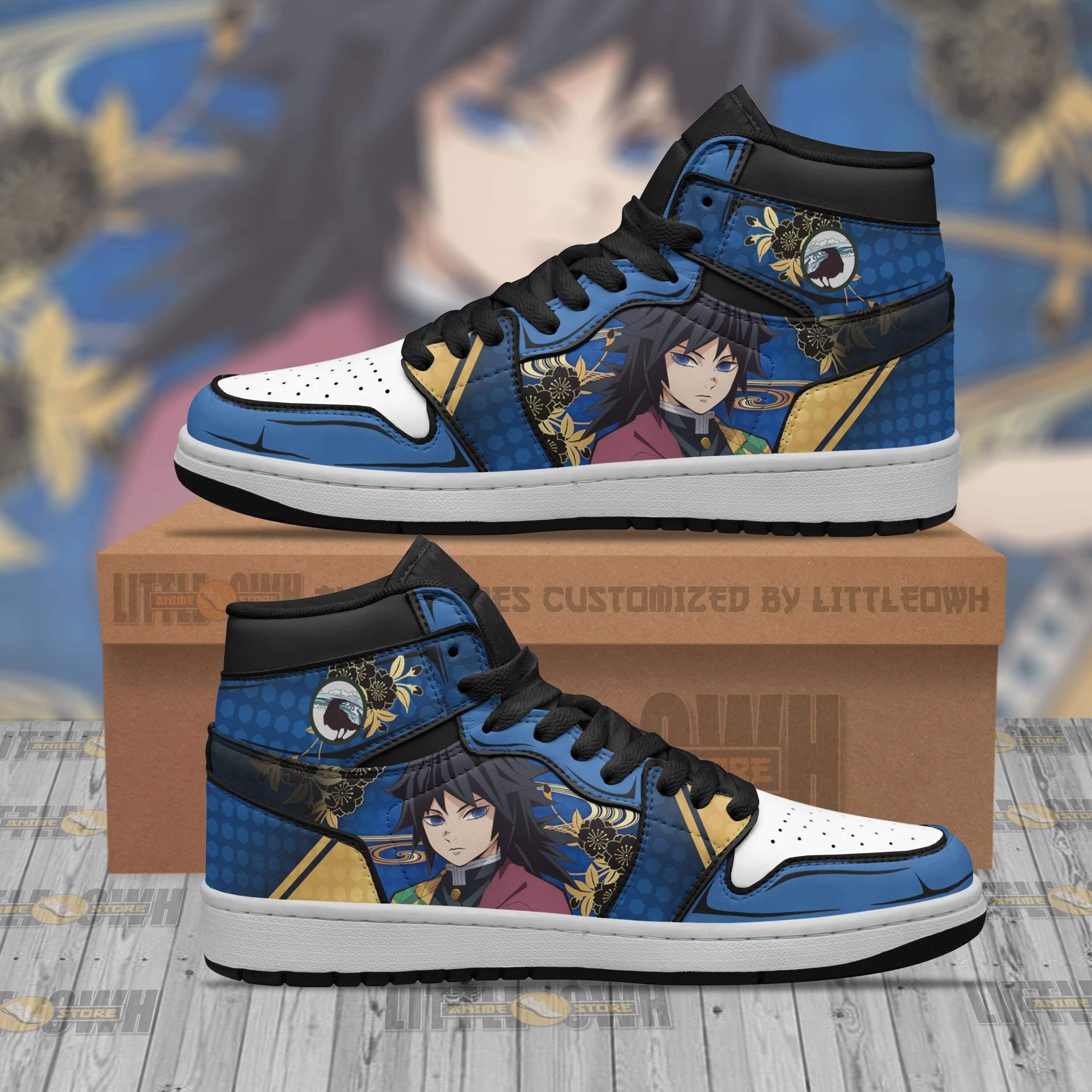 Giyu Tomioka JD Sneakers Custom Demon Slayer Anime Shoes - HomeFavo