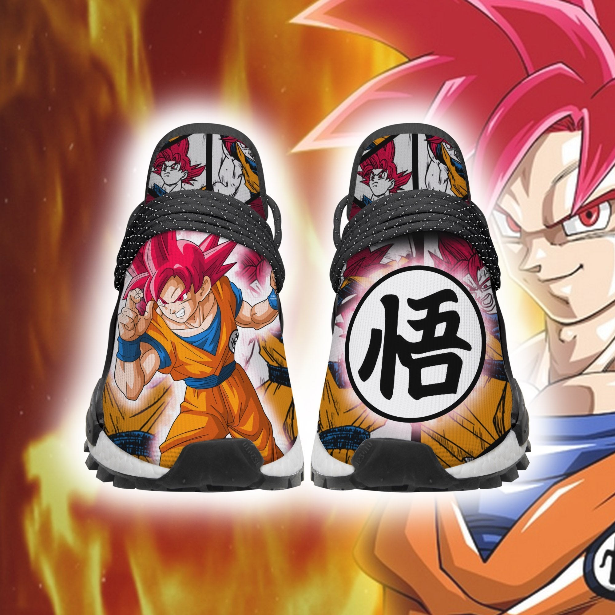 Goku Saiyan God Nmd Shoes Custom Dragon Ball Z Anime Sneakers