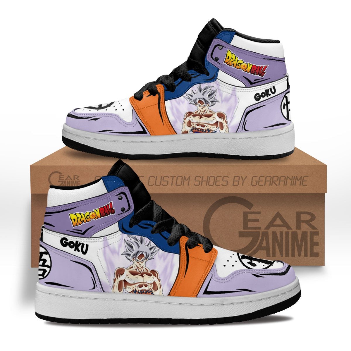 Goku Ultra Instinct Kids Sneakers Custom Anime Dragon Ball Kids Shoes ...