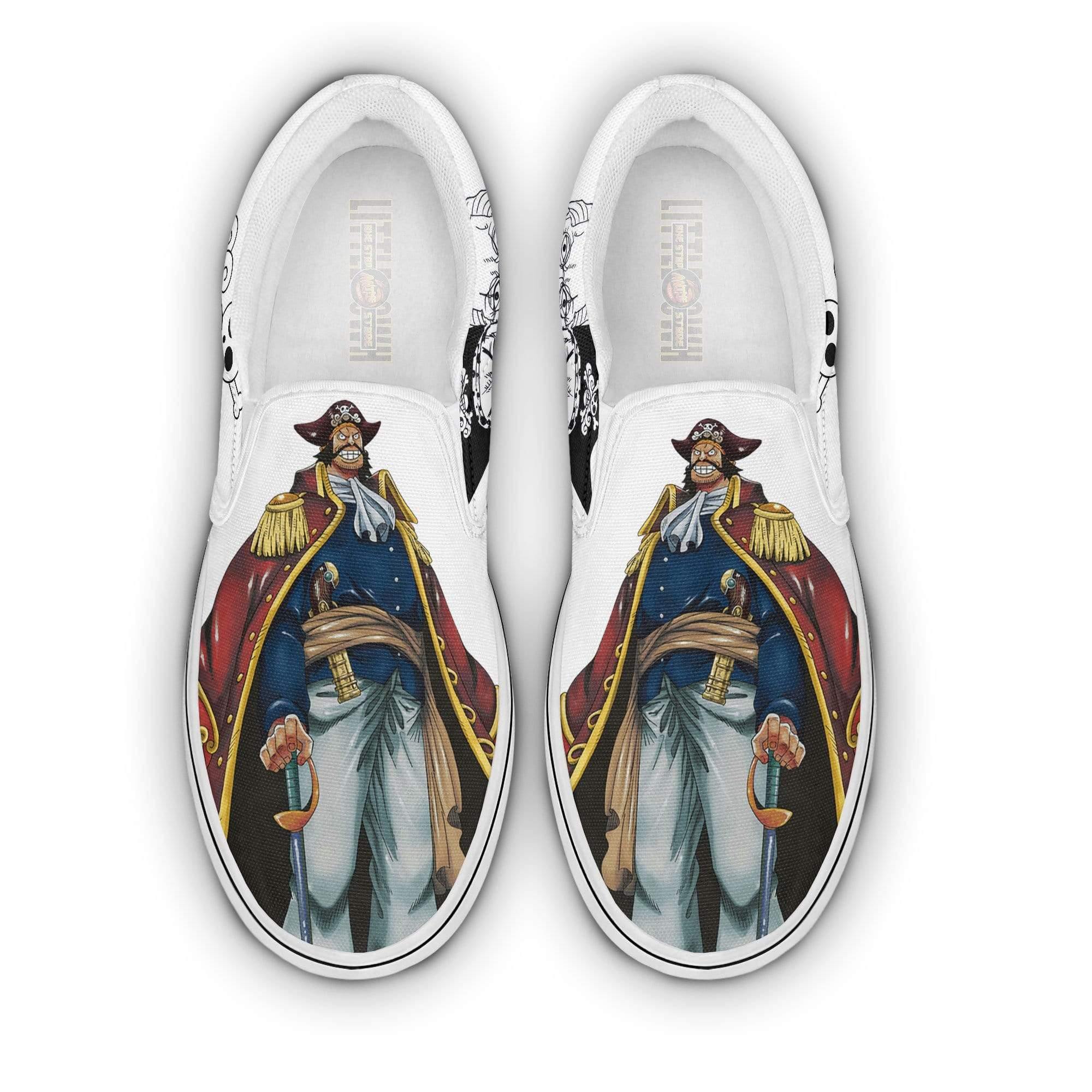 Gol D. Roger One Piece Shoes Custom Anime Flat Slip On Sneakers