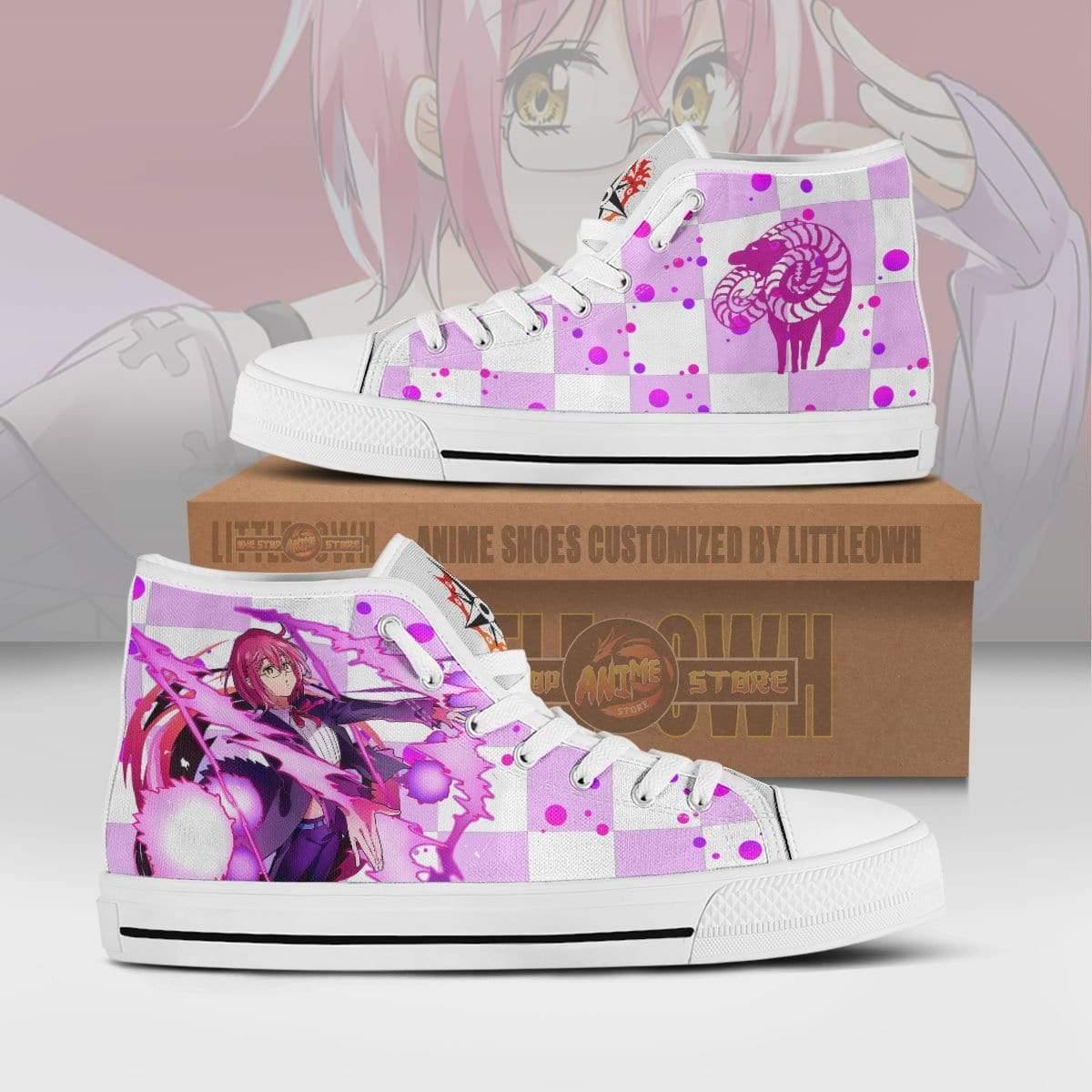 Gowther High Top Canvas Shoes Custom The Seven Deadly Sins Anime Sneakers