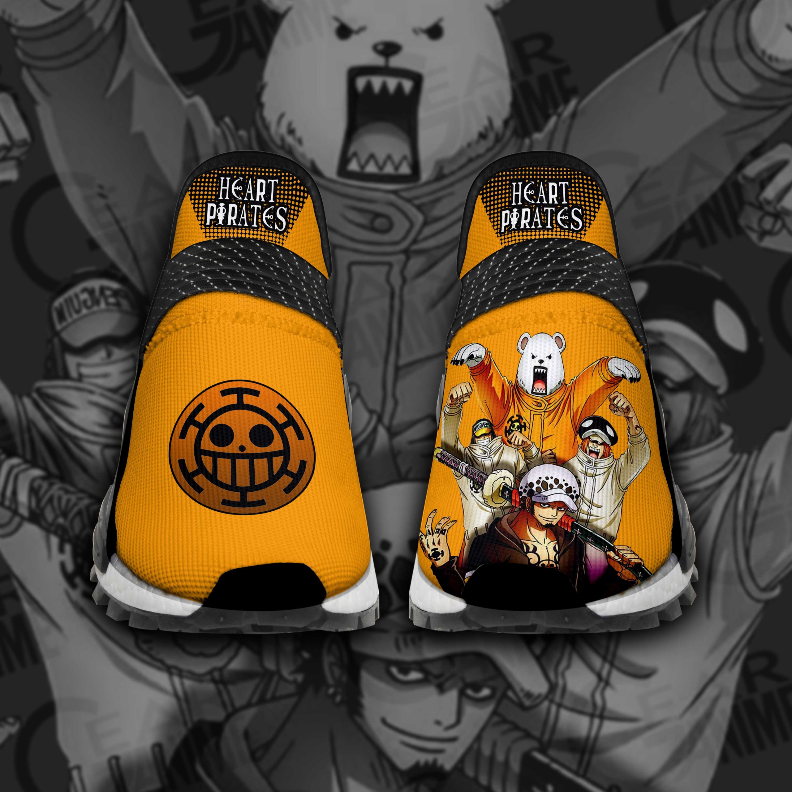 Heart Pirates Shoes One Piece Custom Anime Shoes TT12