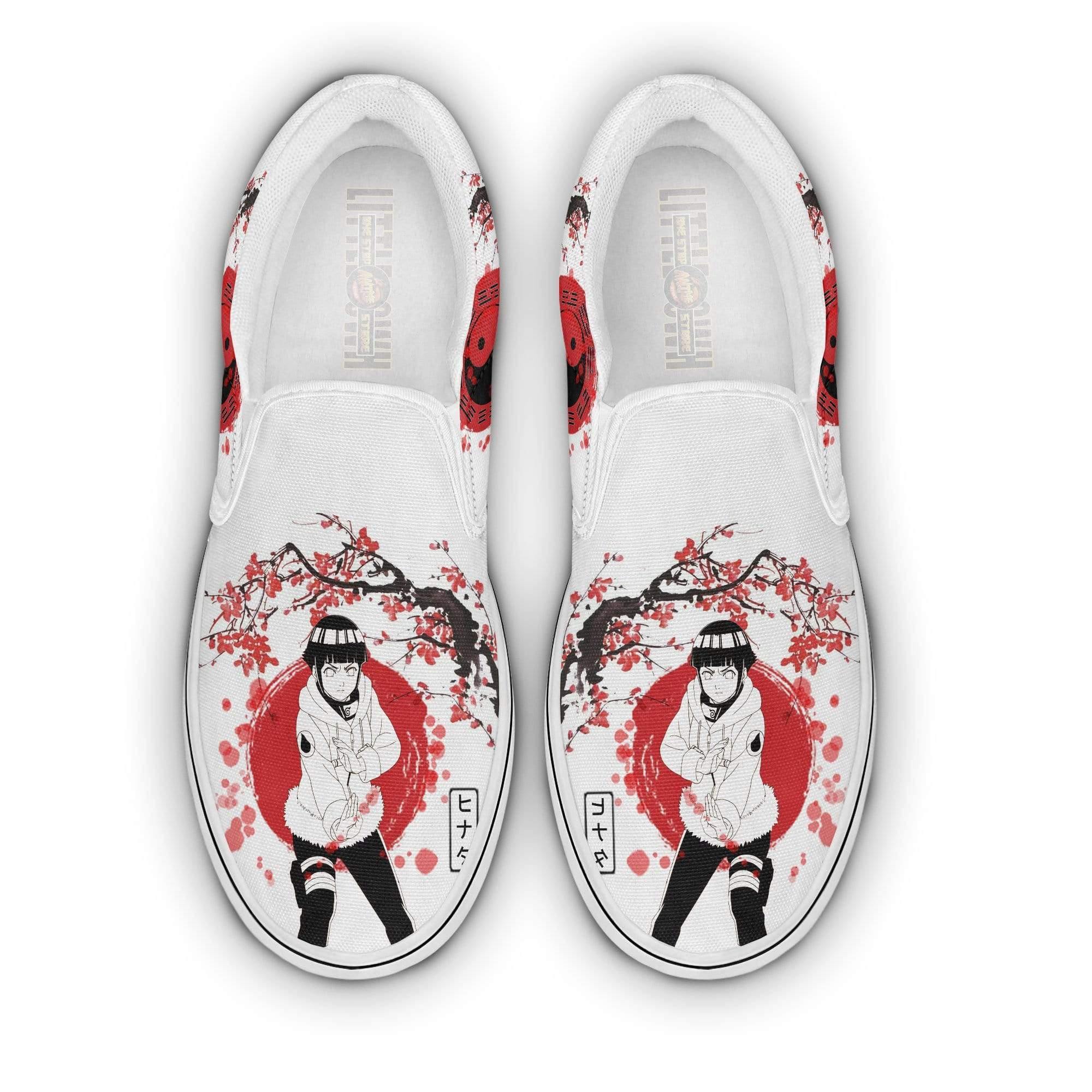 Hinata Classic Slip-On Custom Ninja Under The Sun Naruto Shoes Anime Flat Sneakers