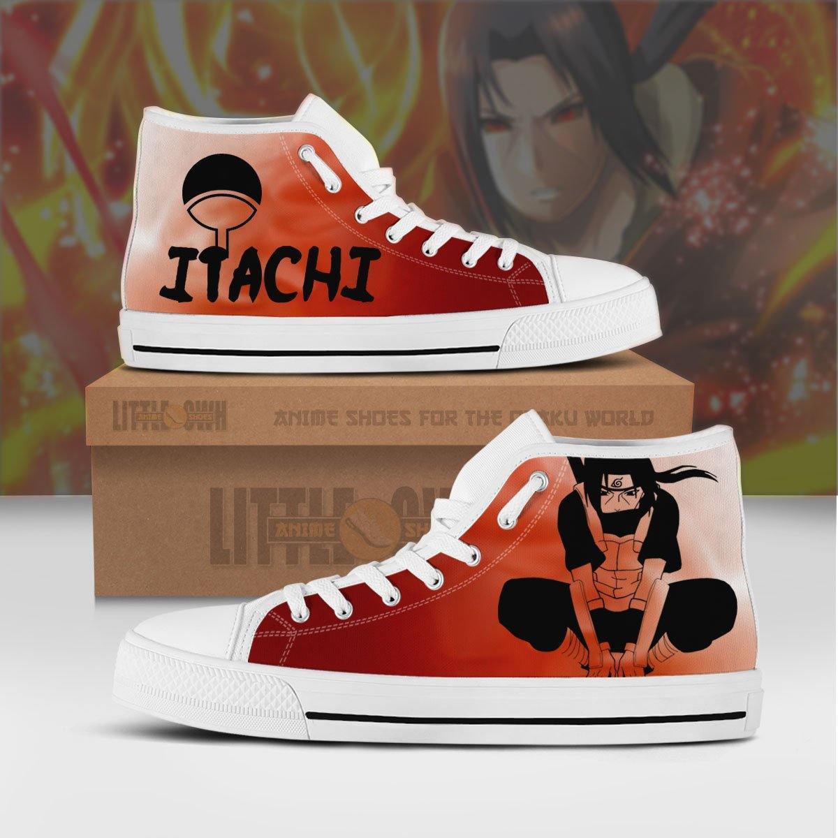 Itachi Naruto Anime Custom All Star High Top Sneakers Canvas Shoes