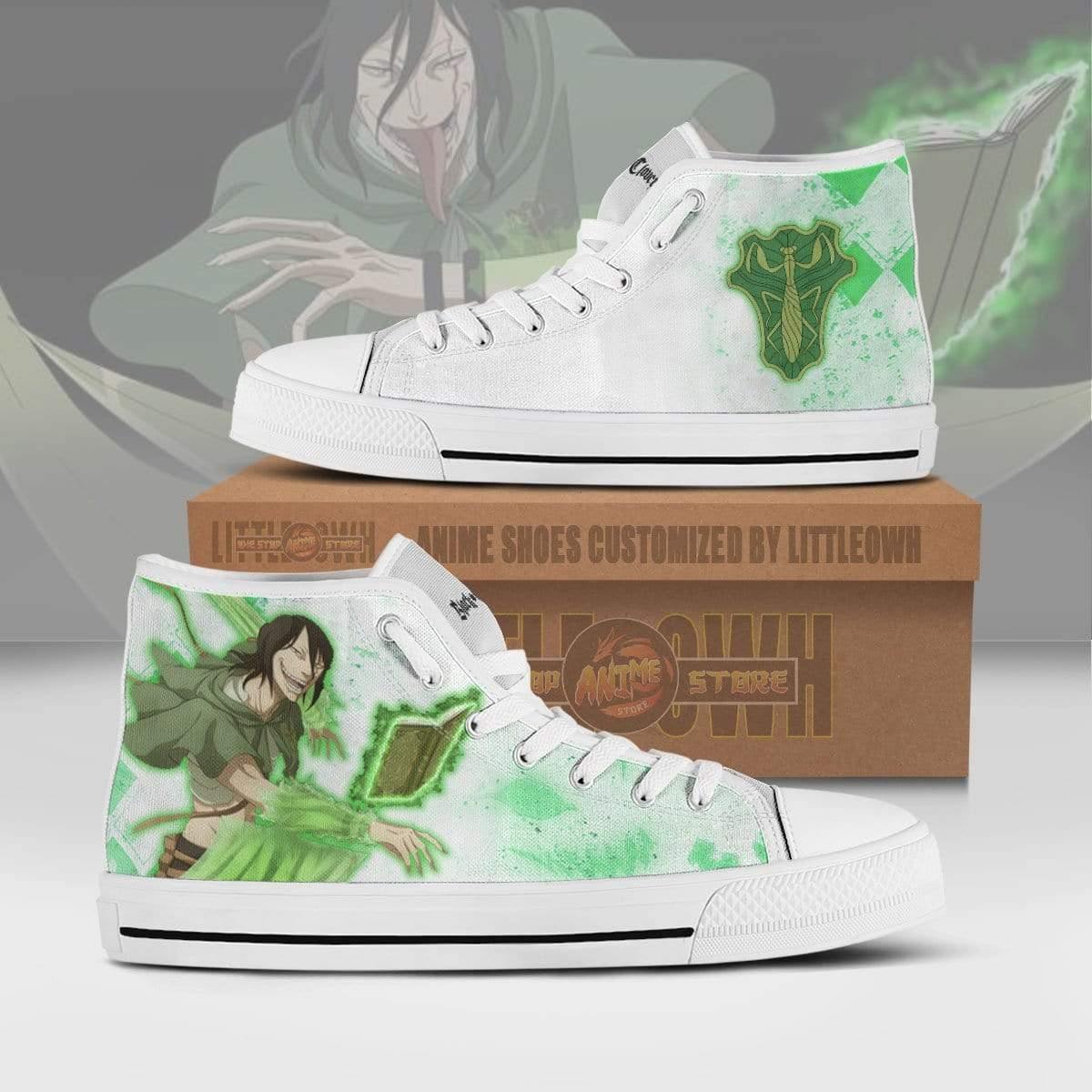 Jack the Ripper High Top Canvas Shoes Custom Black Clover Anime Sneakers
