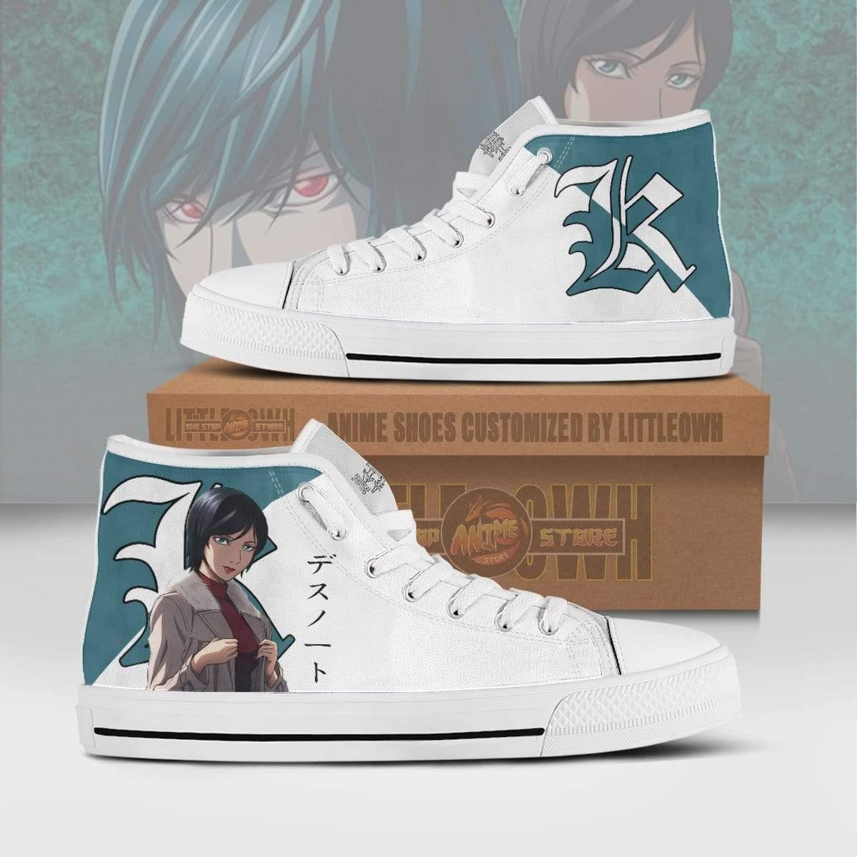Kiyomi Takada High Top Canvas Shoes Custom Death Note Anime Sneakers