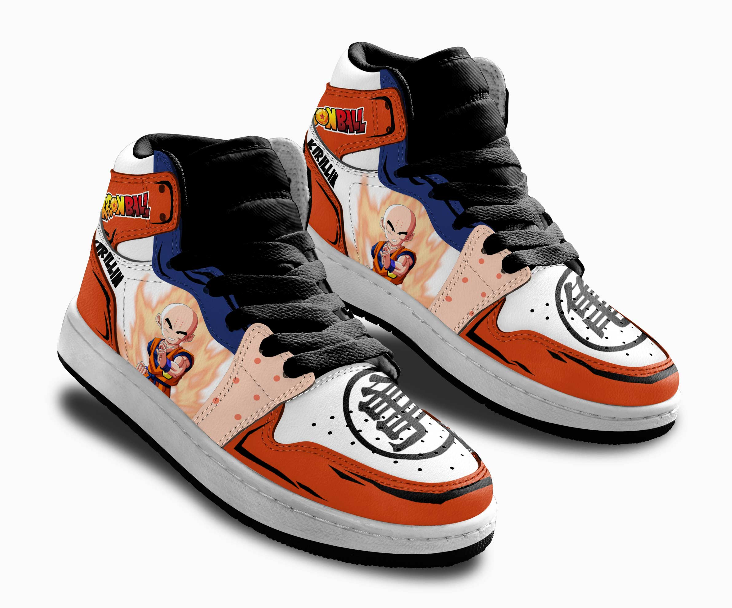 Krillin Kids Sneakers Custom Anime Dragon Ball Kids Shoes - HomeFavo