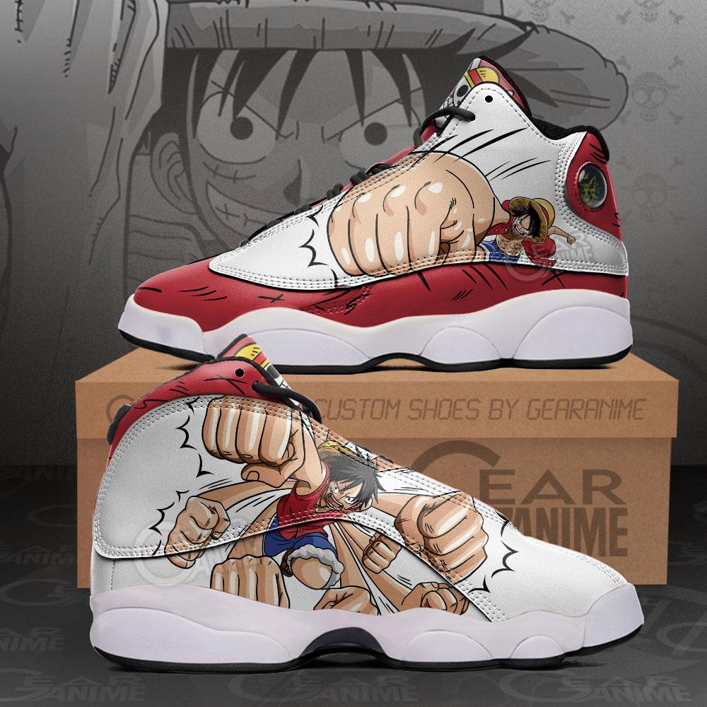 Luffy Sneakers Gomu Gomu Custom Anime One Piece Shoes