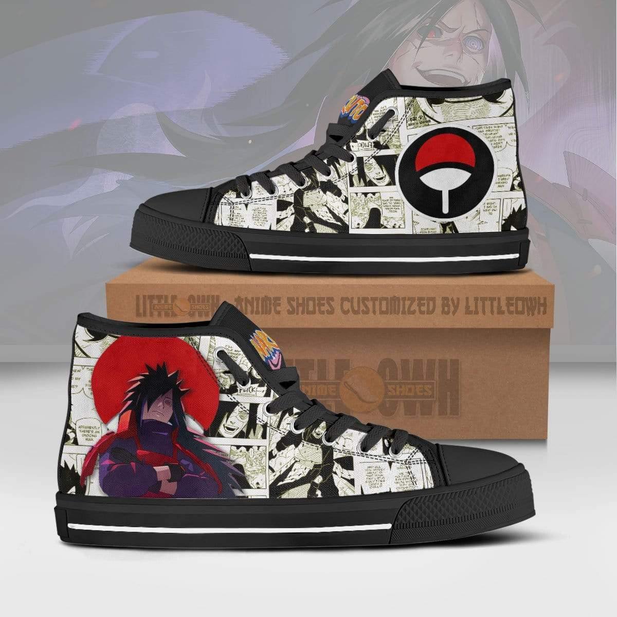 Madara Uchiha Shoes Naruto High Tops Custom Anime Canvas Sneakers ...