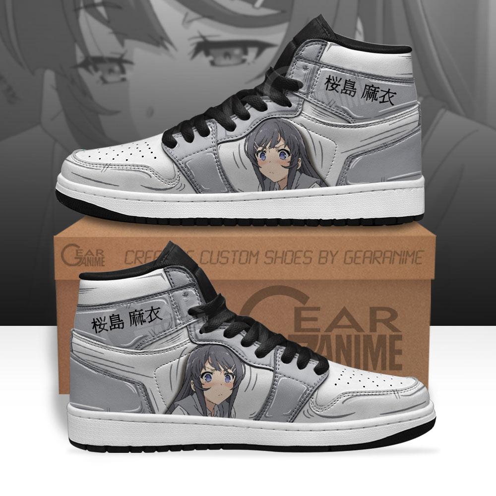 Mai Sakurajima Sneakers Custom Bunny Girl Senpai Anime Shoes - HomeFavo