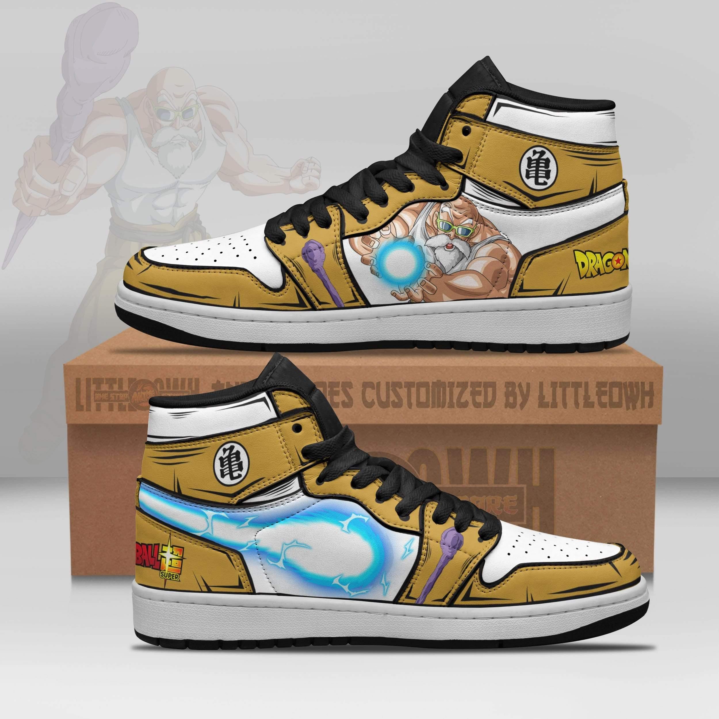 Master Roshi JD Sneakers Custom Dragon Ball Anime Shoes - HomeFavo